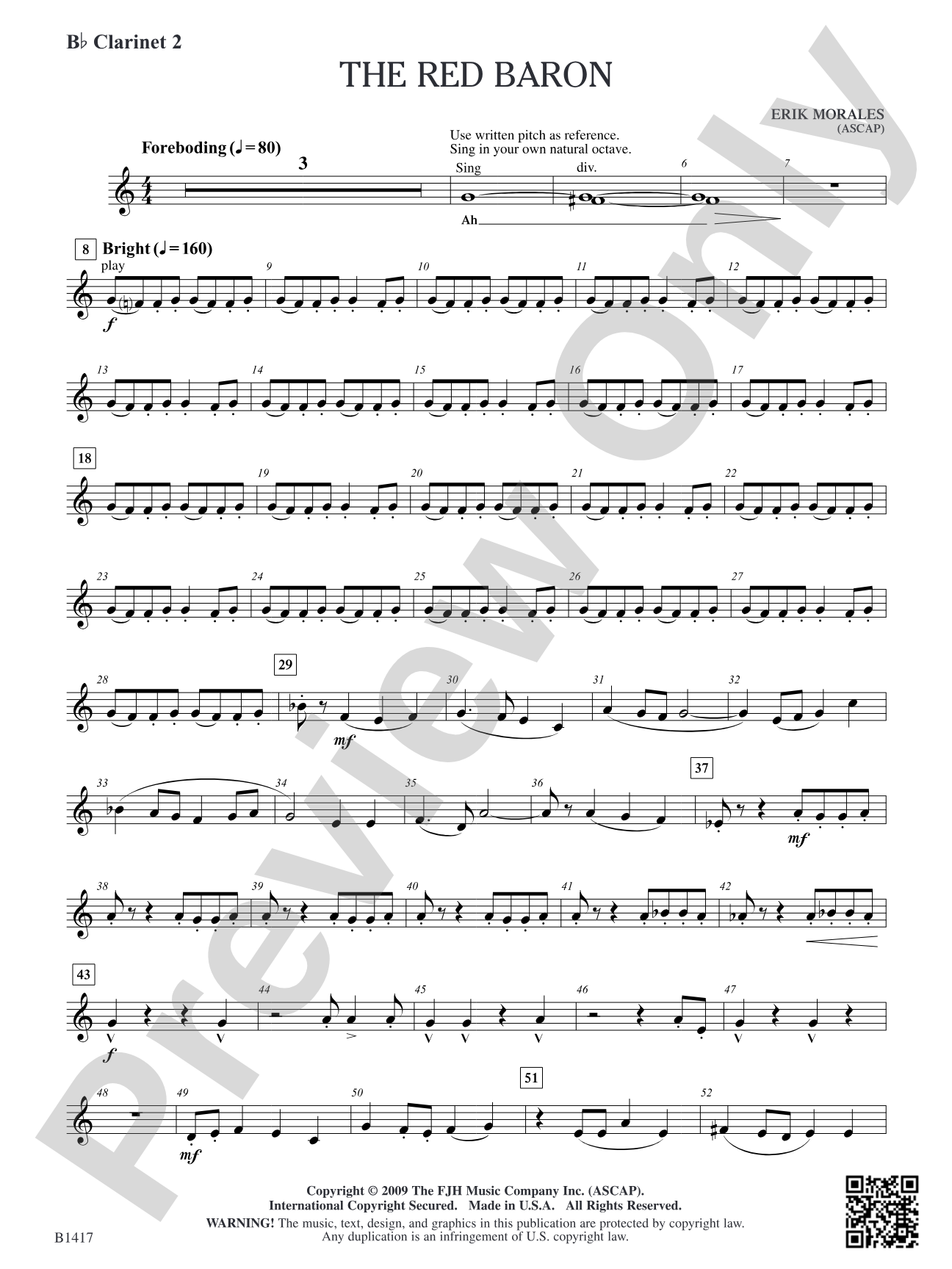 The Red Baron: B-flat Clarinet 2