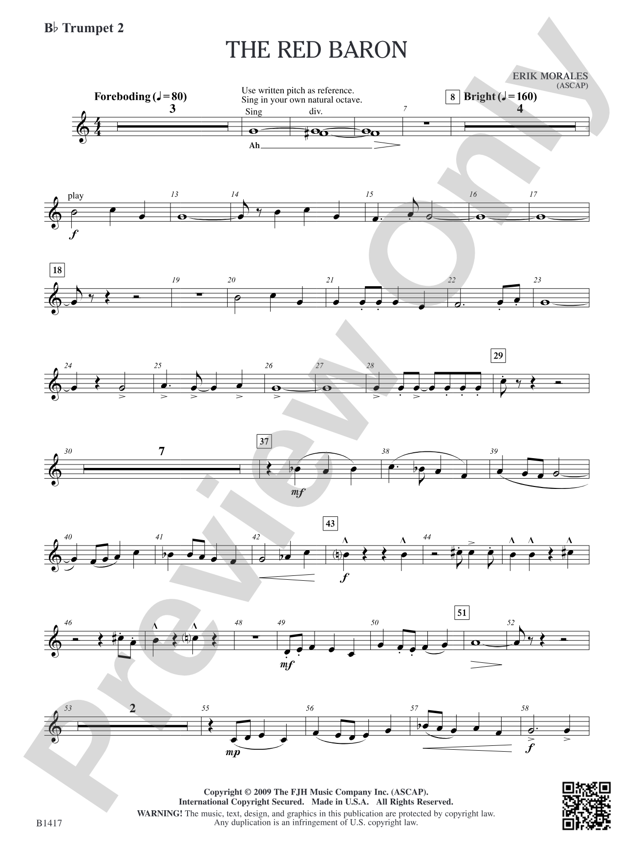 The Red Baron: B-flat Trumpet 2