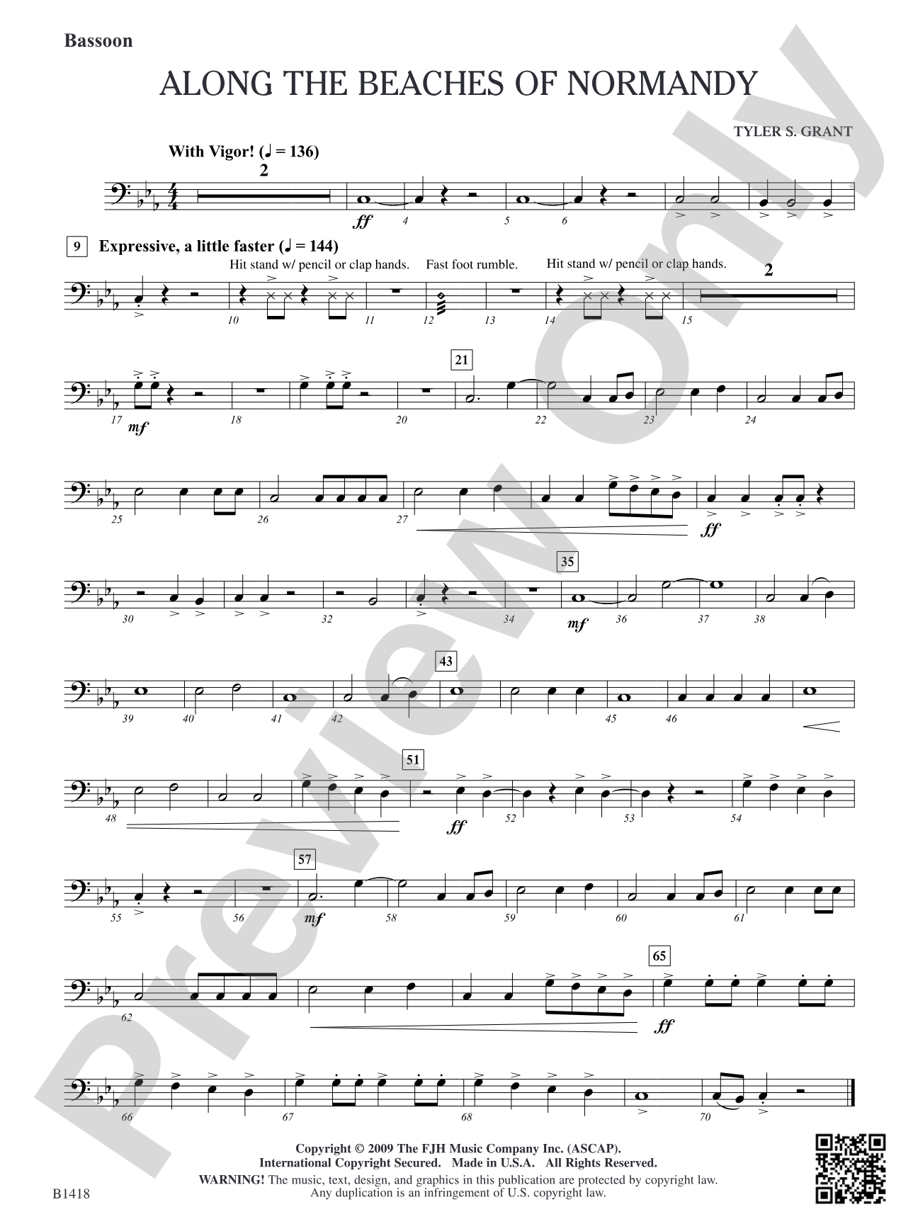 Along the Beaches of Normandy: Bassoon