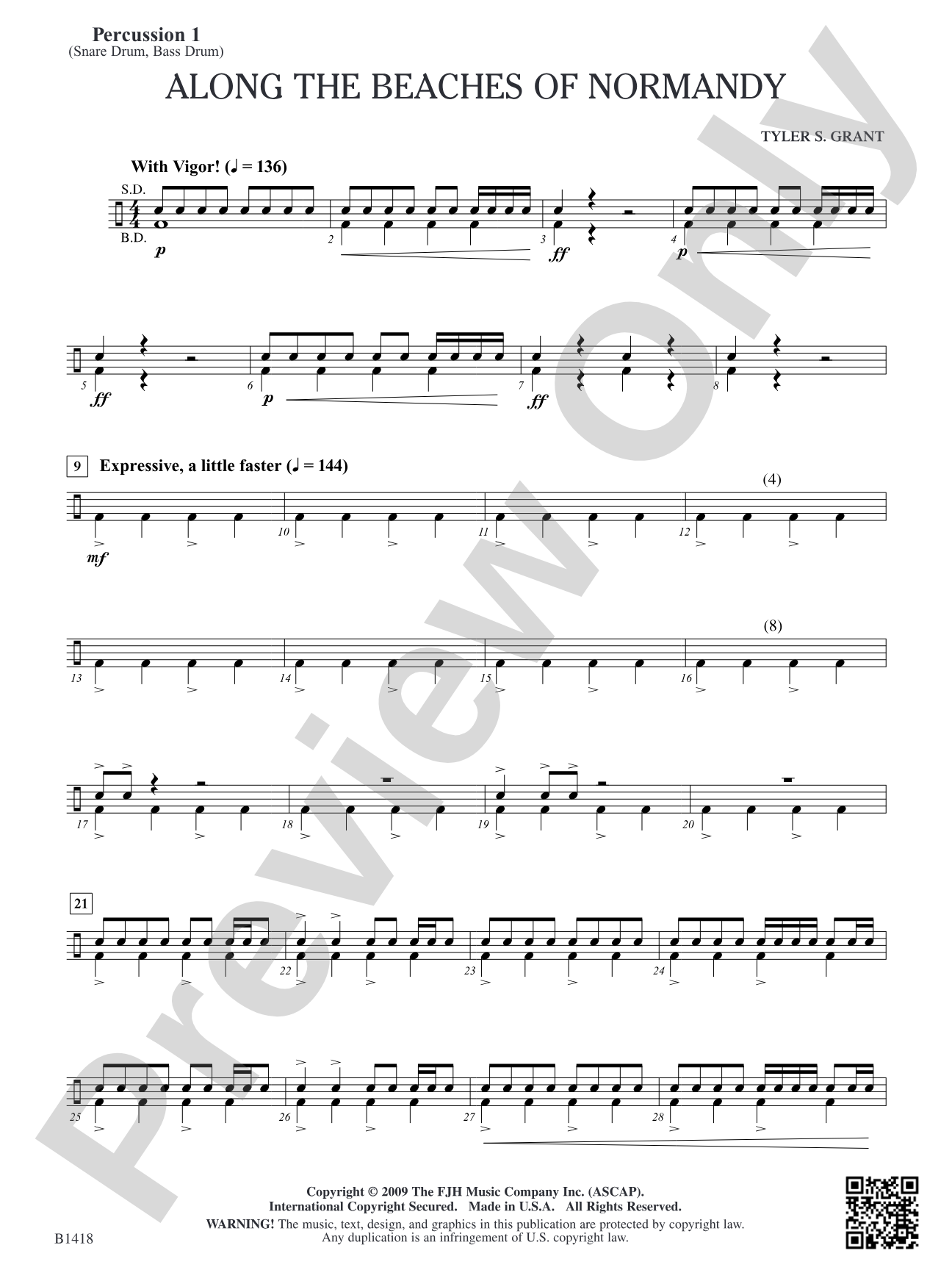 Along the Beaches of Normandy: Percussion 1