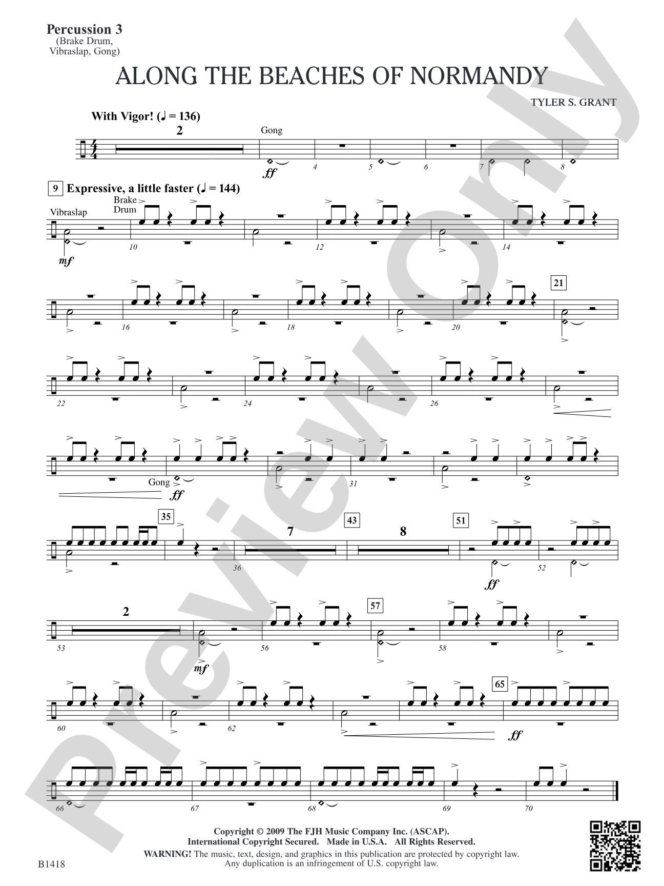 Along the Beaches of Normandy: Percussion 3