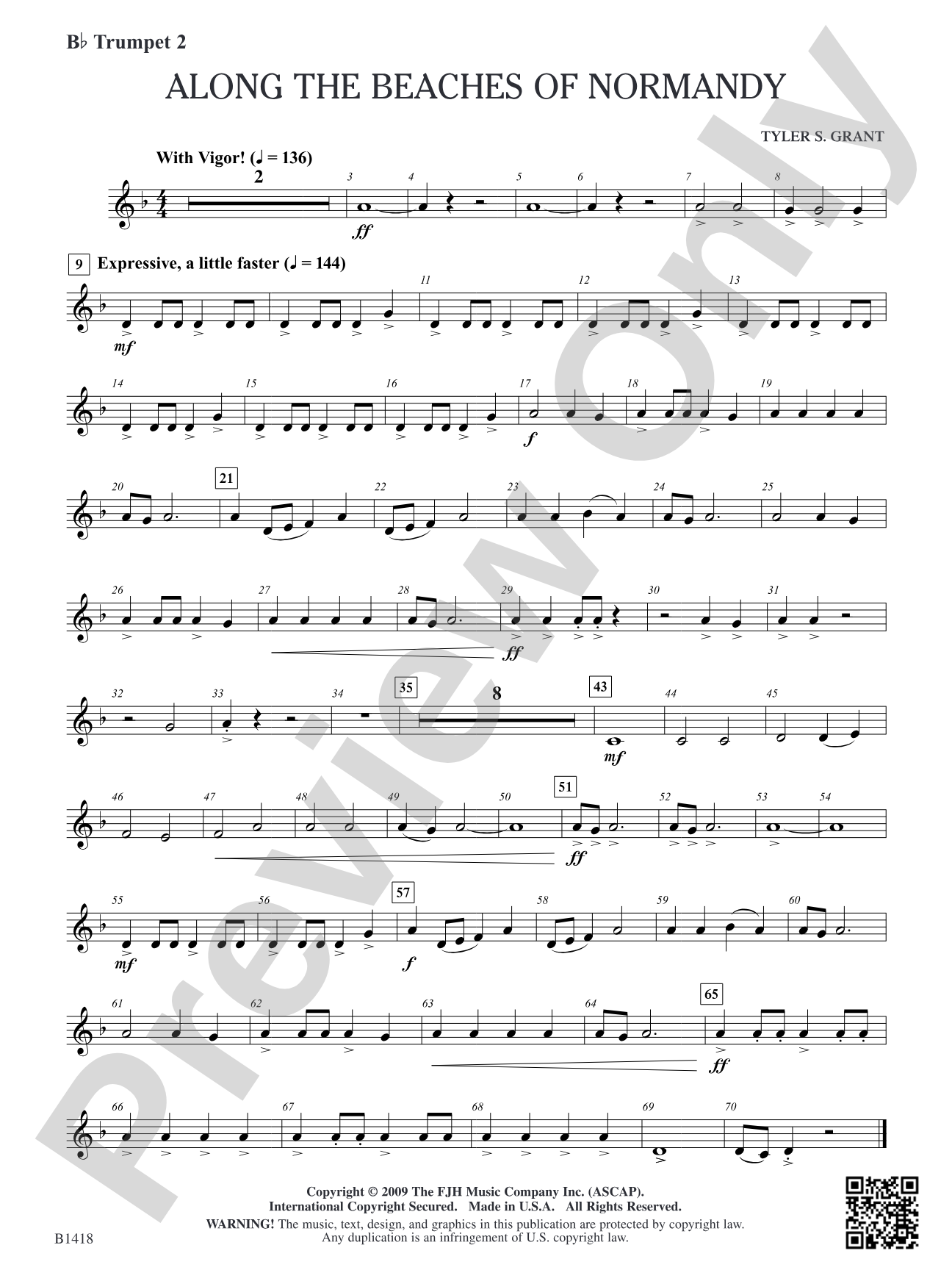Along the Beaches of Normandy: B-flat Trumpet 2