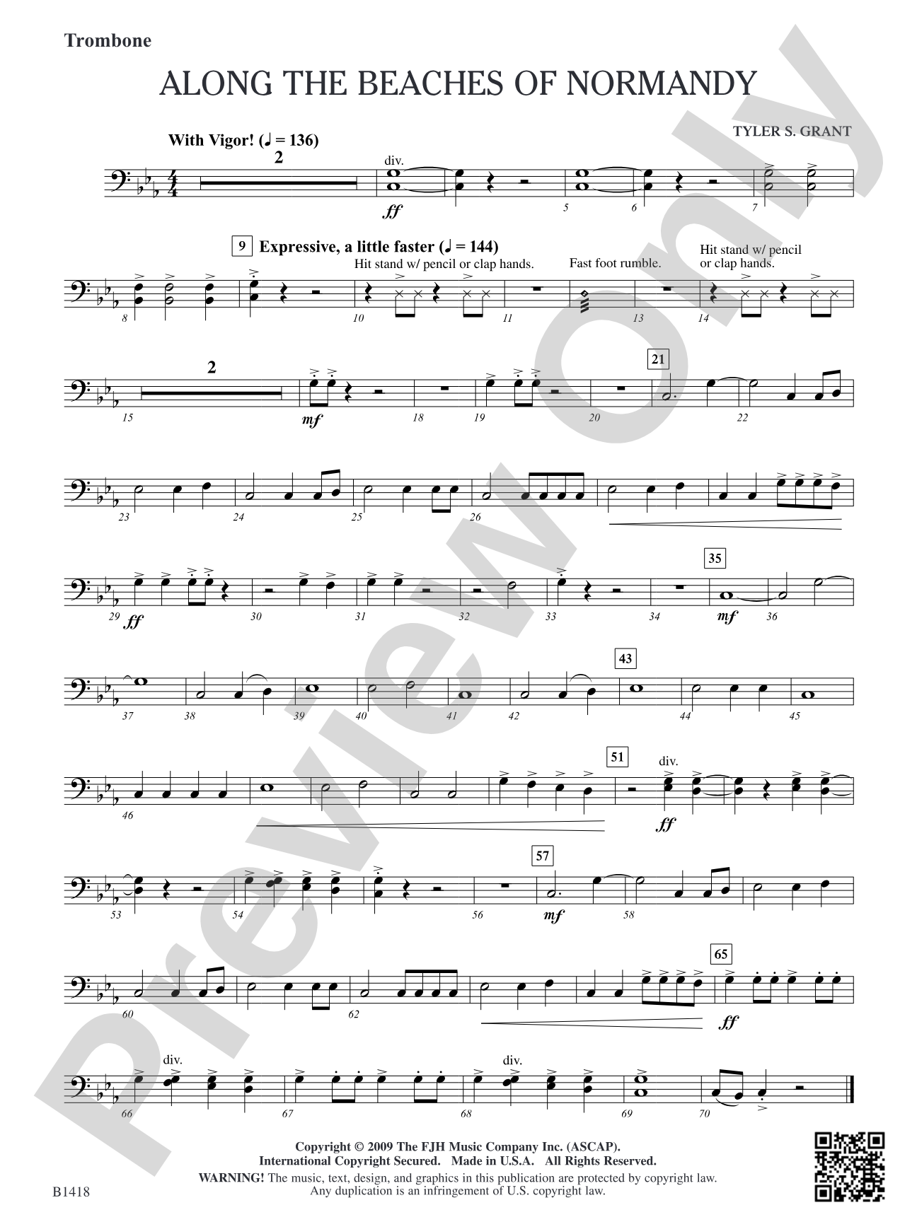 Along the Beaches of Normandy: Trombone