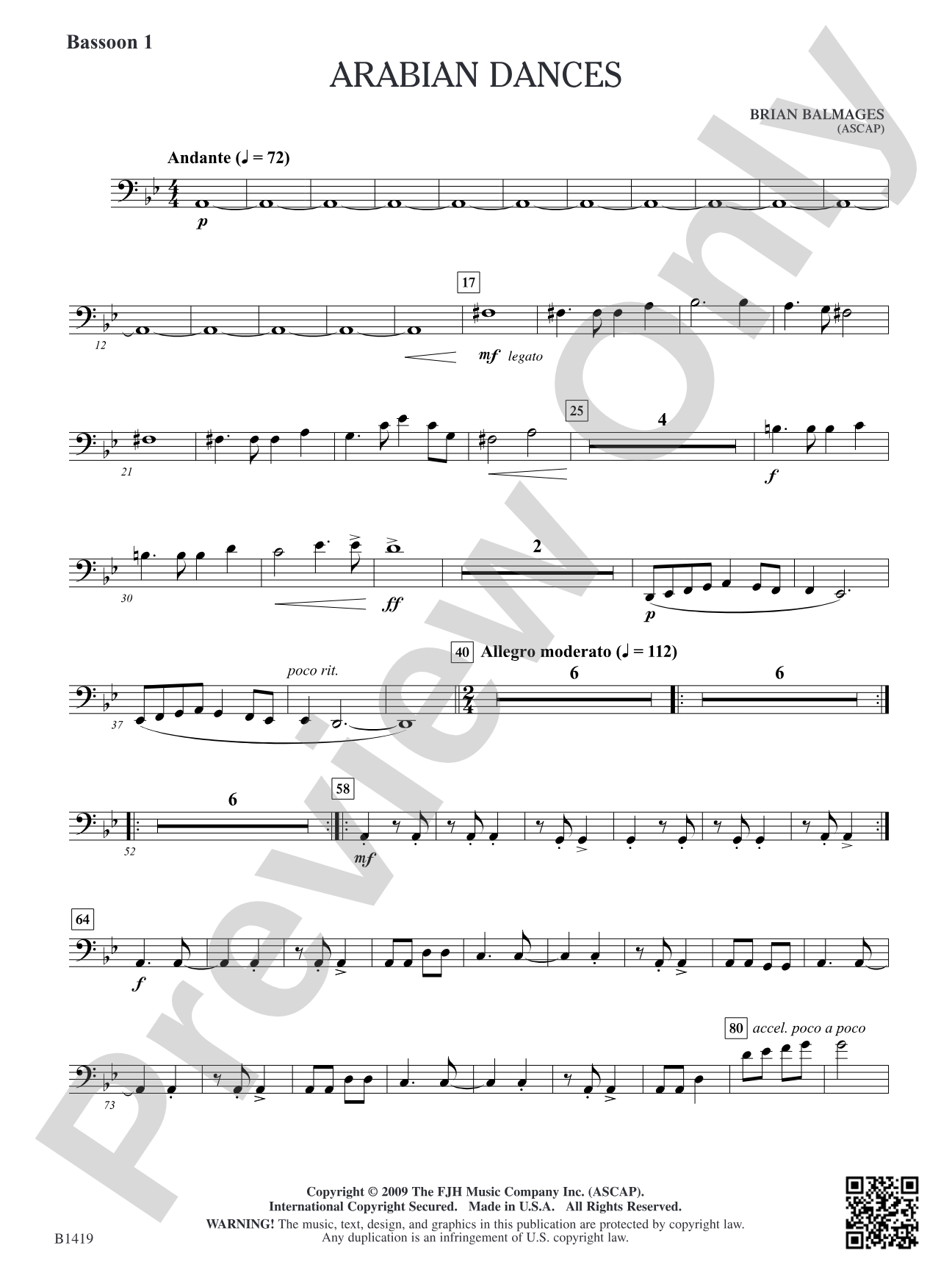 Arabian Dances: Bassoon 1