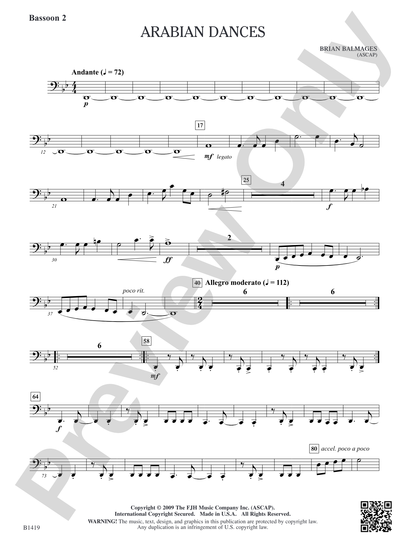 Arabian Dances: Bassoon 2