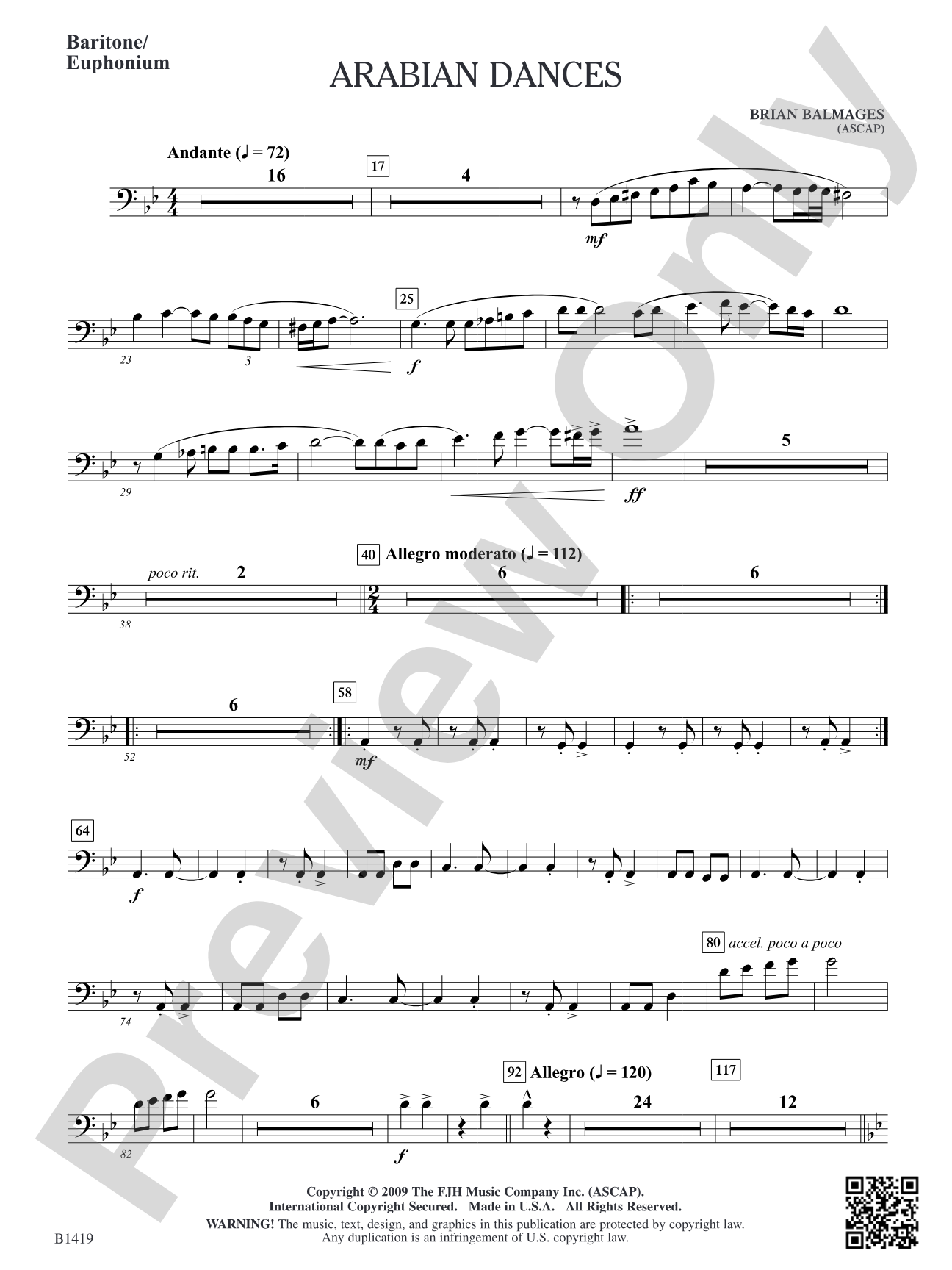 Arabian Dances: Baritone/Euphonium