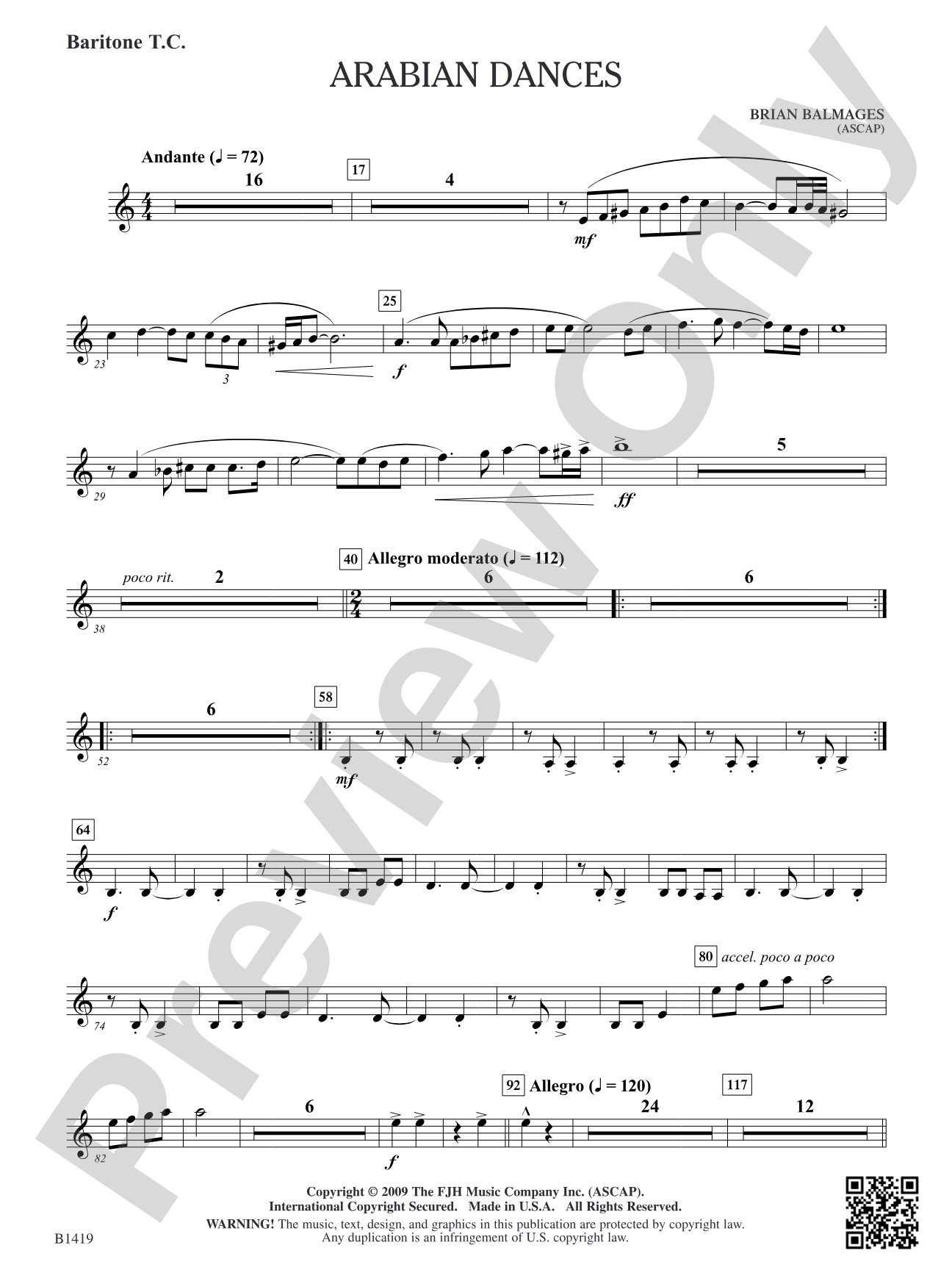 Arabian Dances: Baritone T.C.