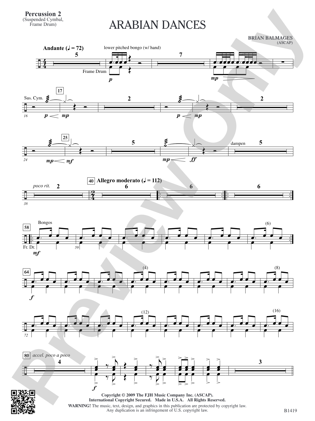 Arabian Dances: Percussion 2