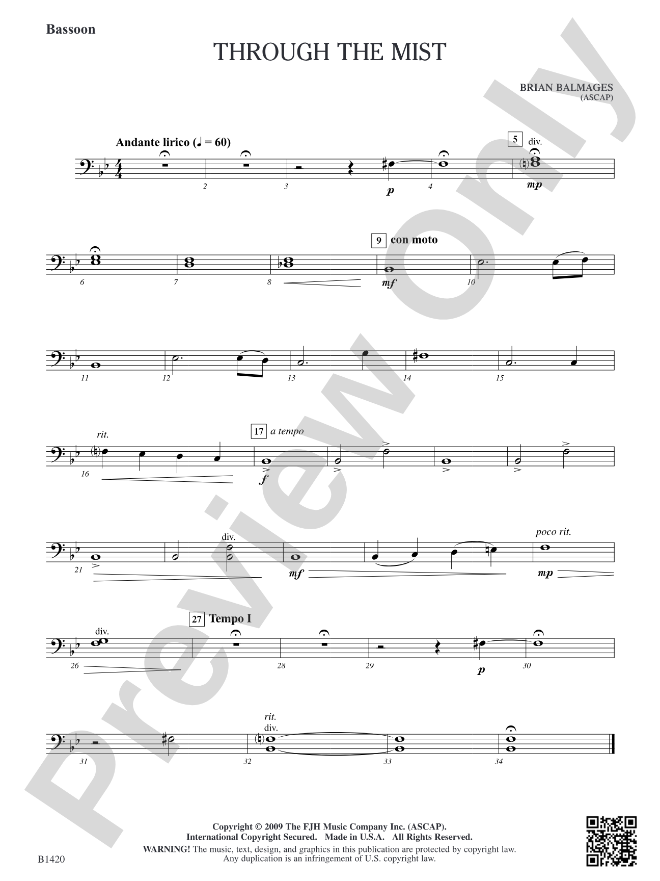 Through the Mist: Bassoon