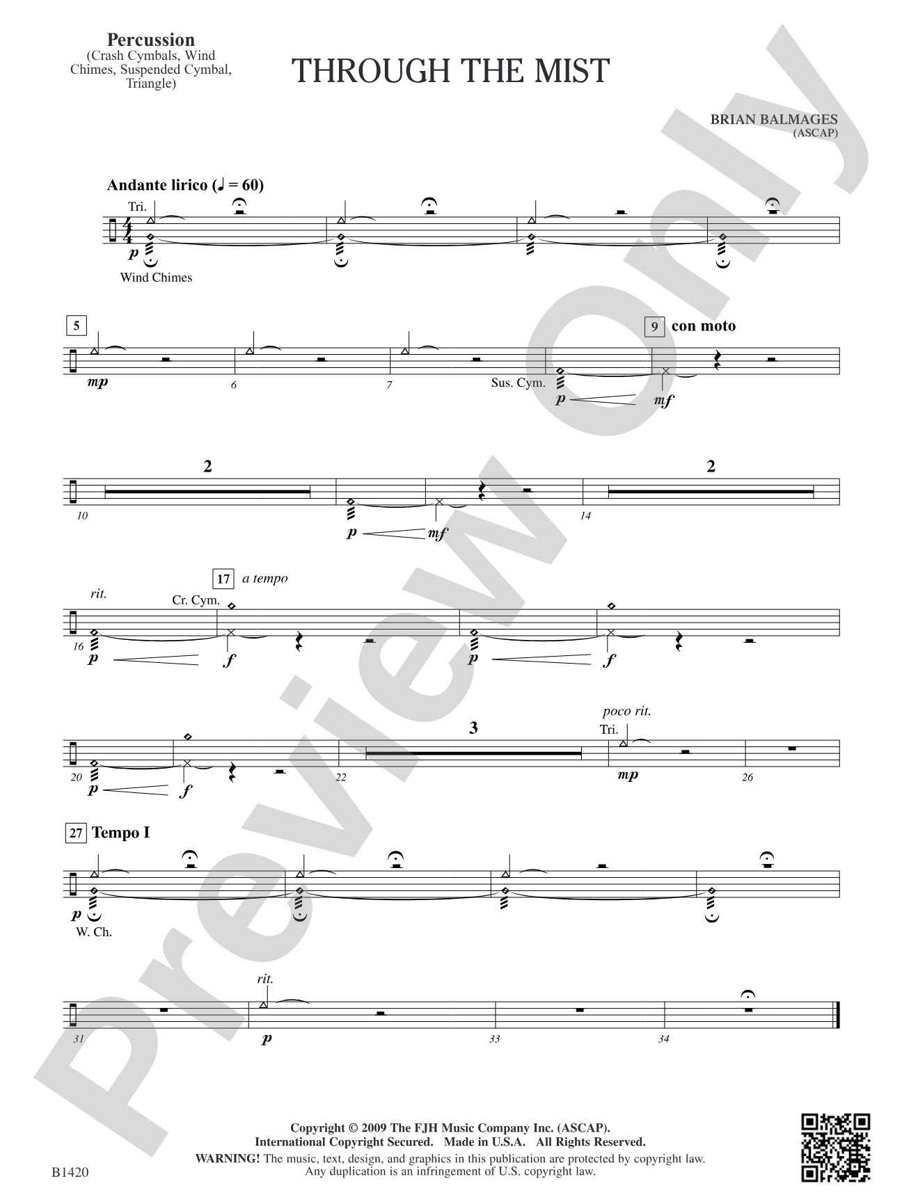 Through the Mist: Percussion
