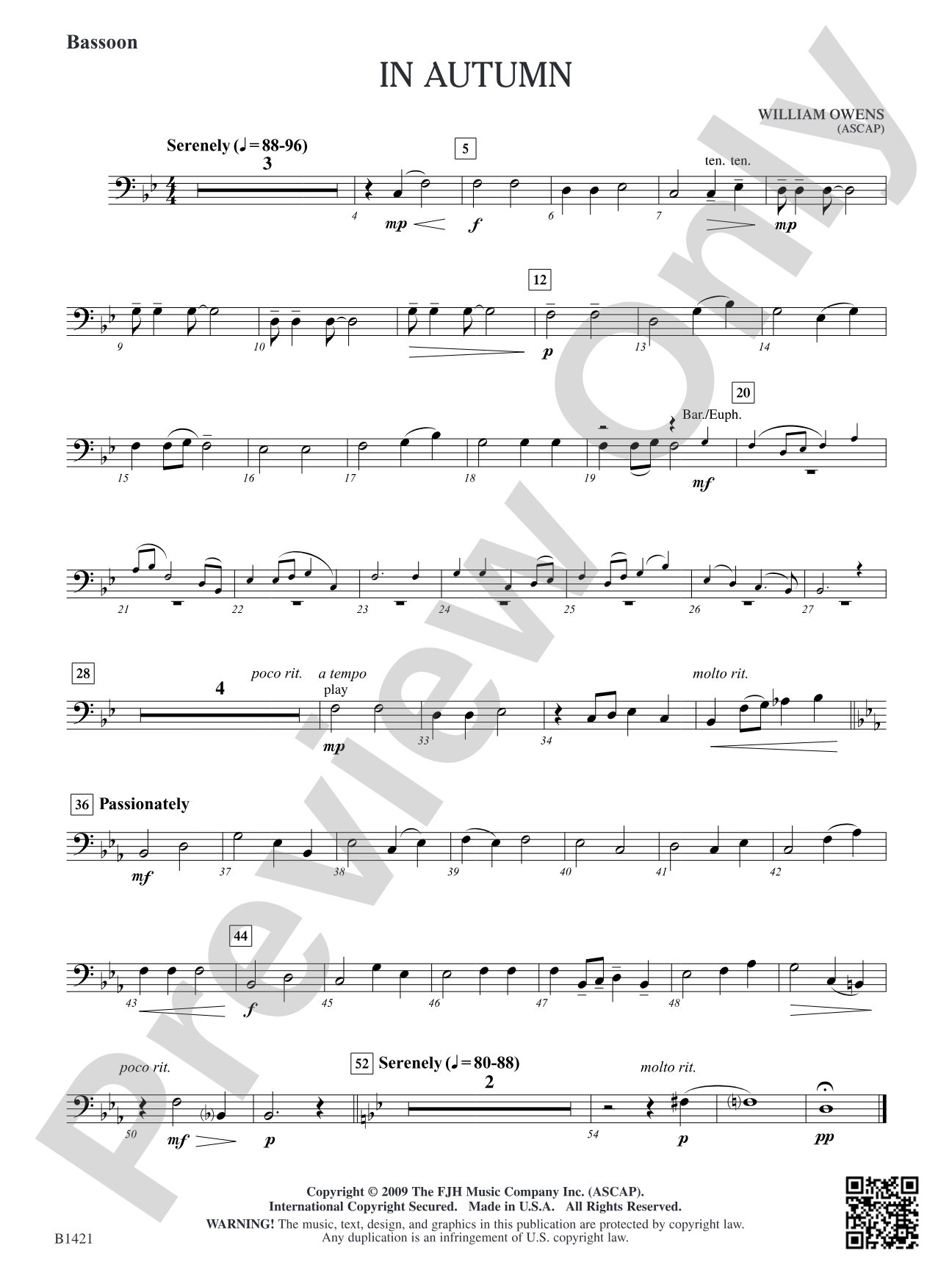 In Autumn: Bassoon