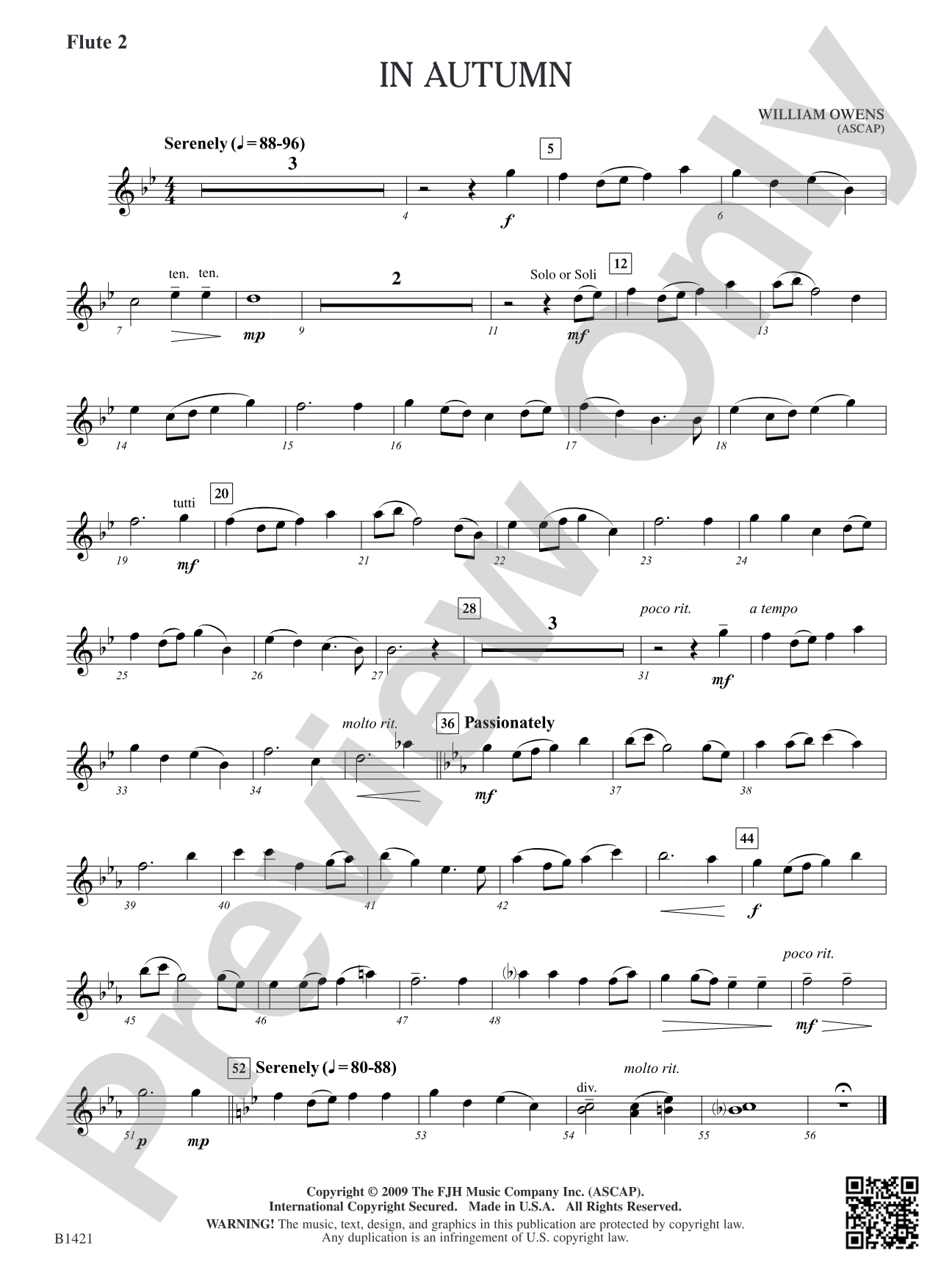 In Autumn: Flute 2