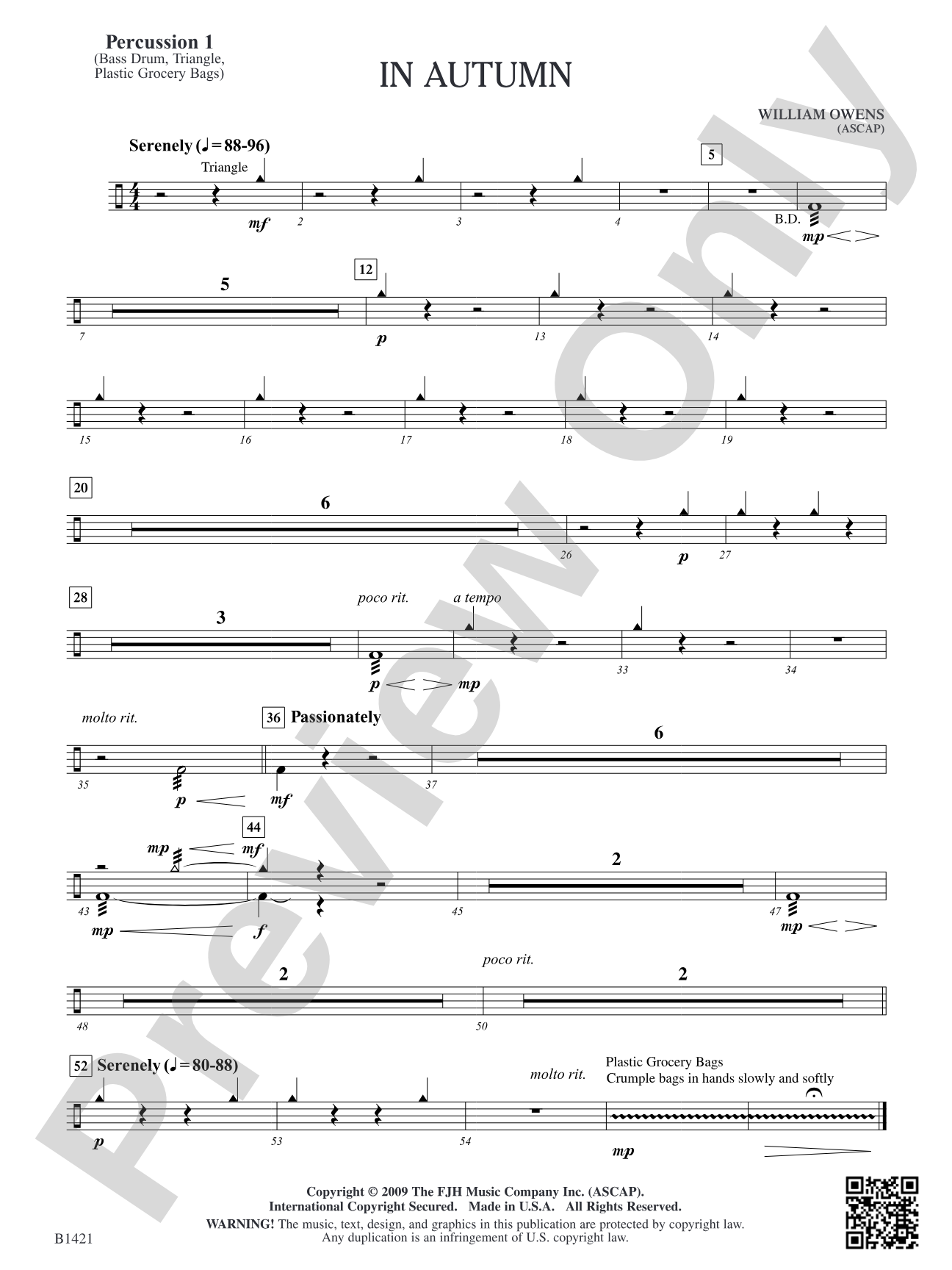In Autumn: Percussion 1