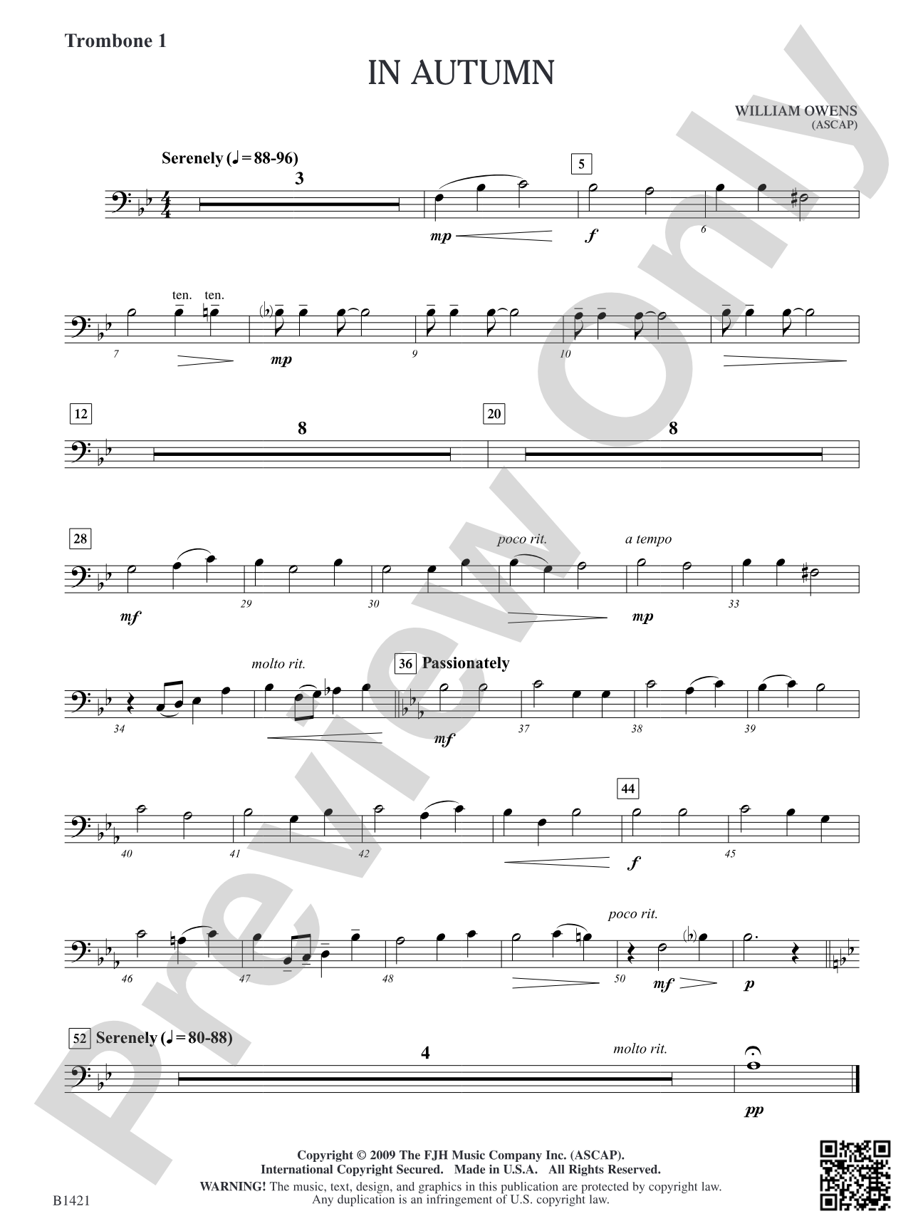 In Autumn: Trombone 1