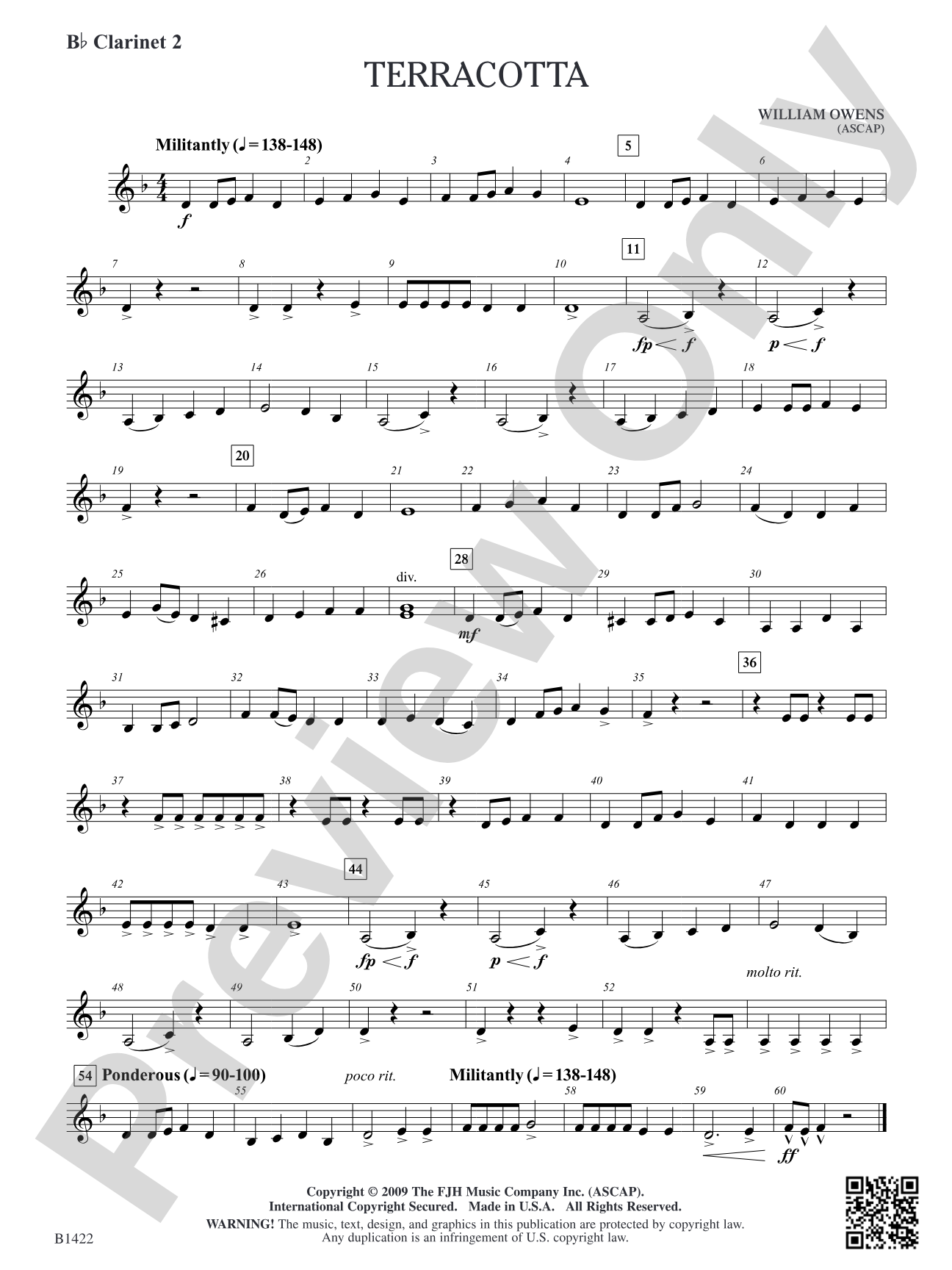 Terracotta: B-flat Clarinet 2