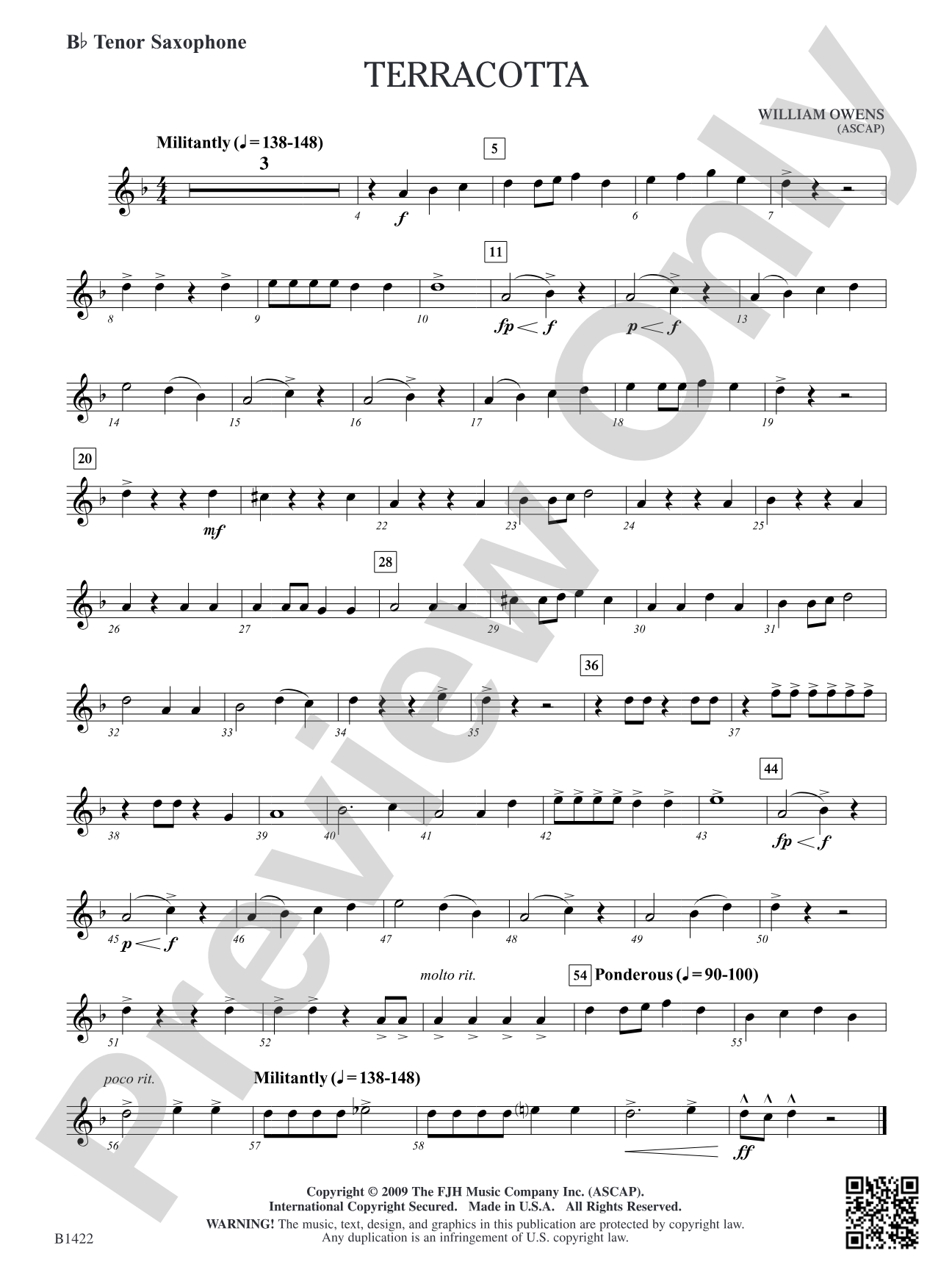 Terracotta: B-flat Tenor Saxophone