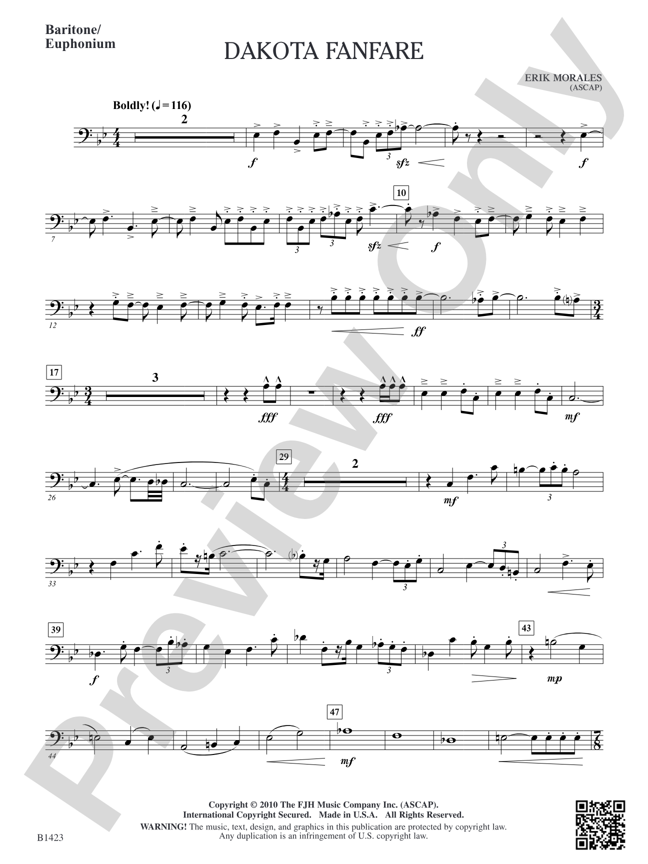 Dakota Fanfare: Baritone/Euphonium