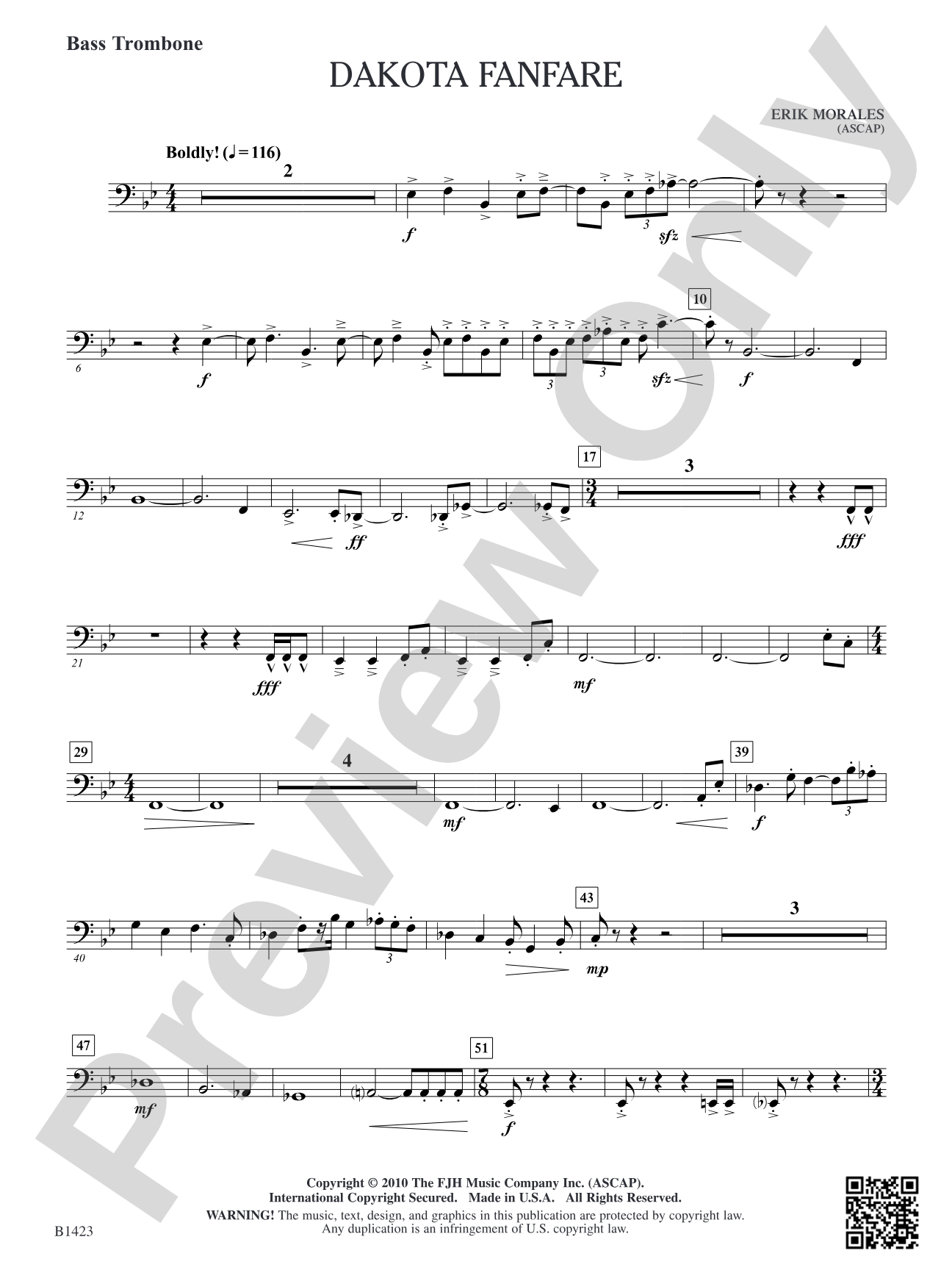 Dakota Fanfare: Bass Trombone