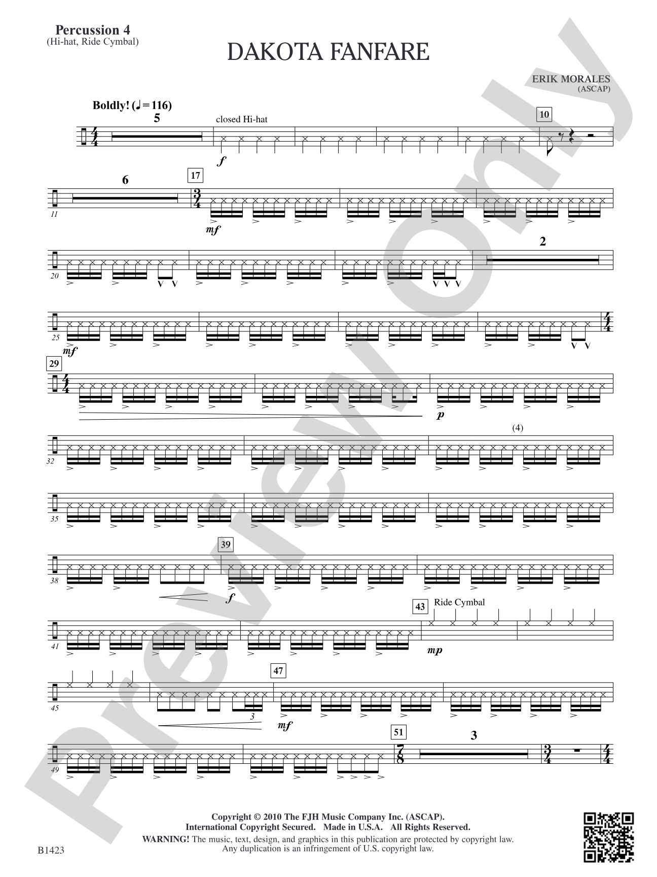 Dakota Fanfare: Percussion 4
