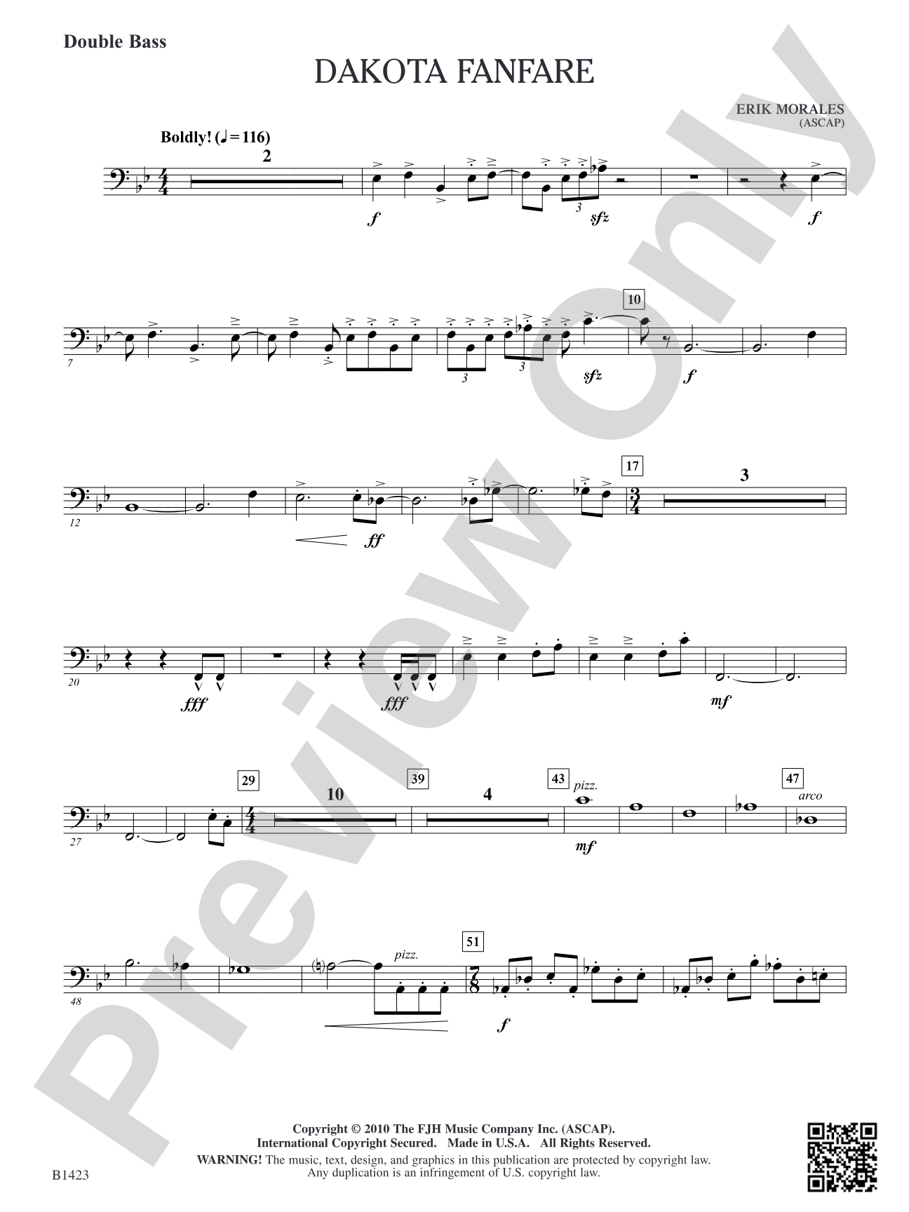 Dakota Fanfare: Double Bass