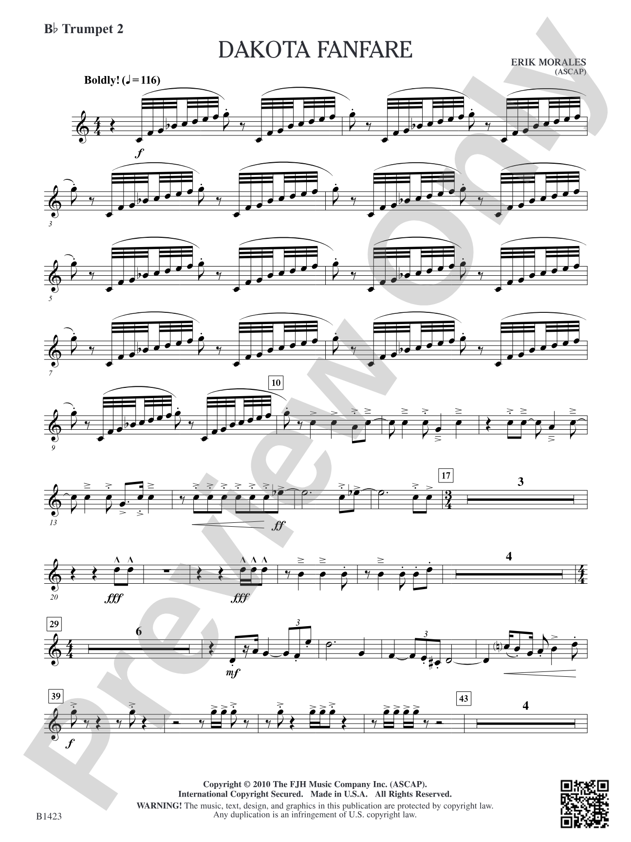 Dakota Fanfare: B-flat Trumpet 2