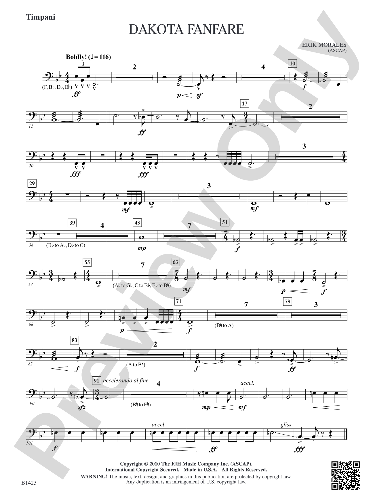 Dakota Fanfare: Timpani
