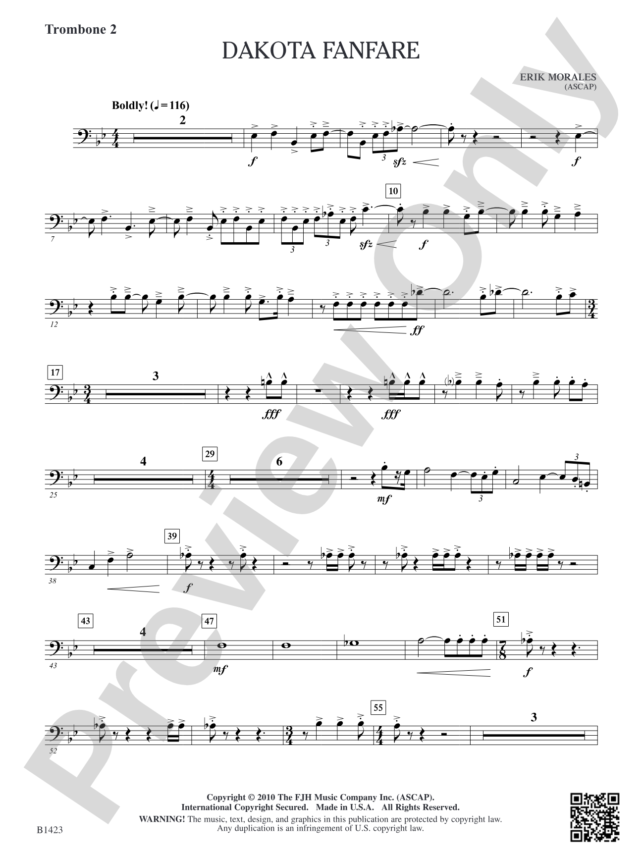 Dakota Fanfare: Trombone 2