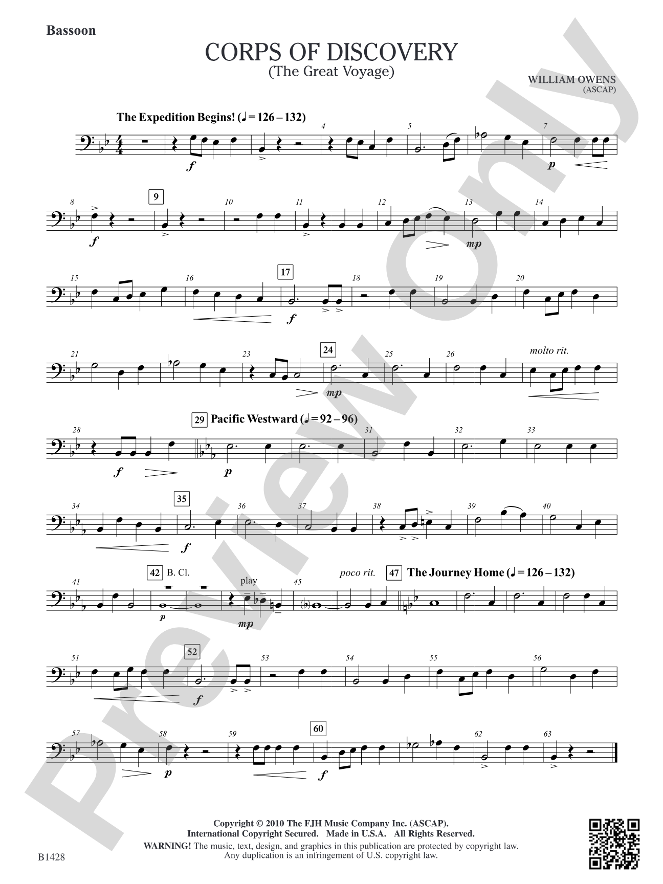 Corps of Discovery (The Great Voyage): Bassoon