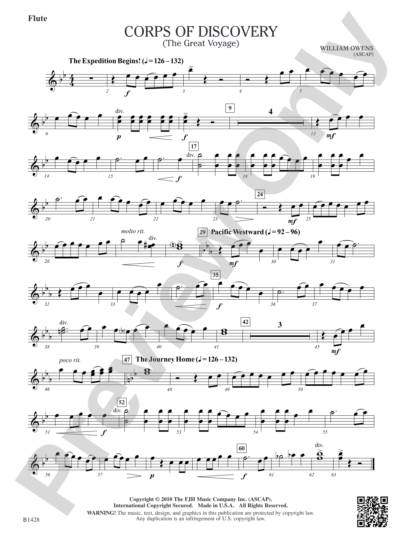Corps of Discovery (The Great Voyage): Flute