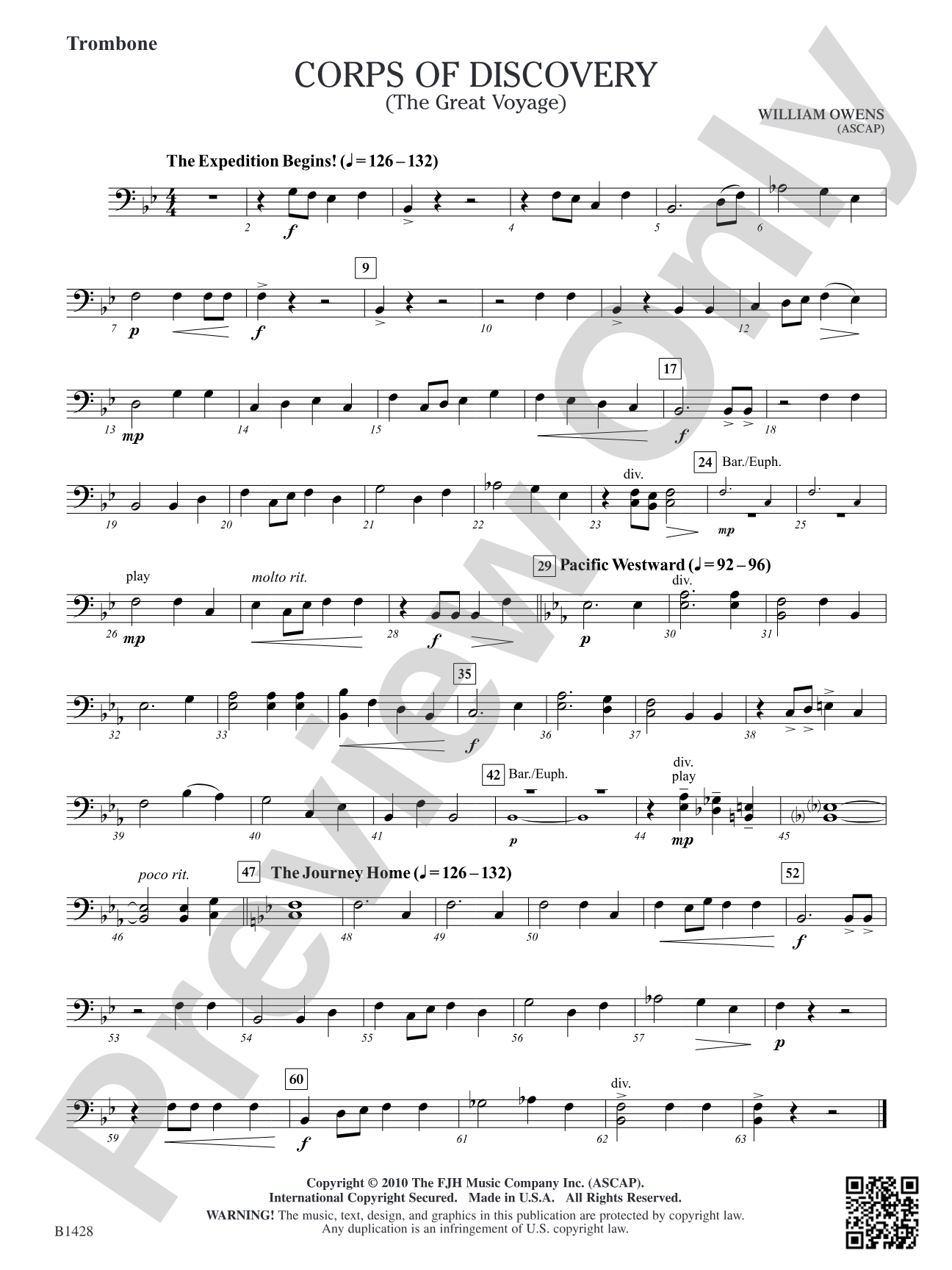 Corps of Discovery (The Great Voyage): Trombone