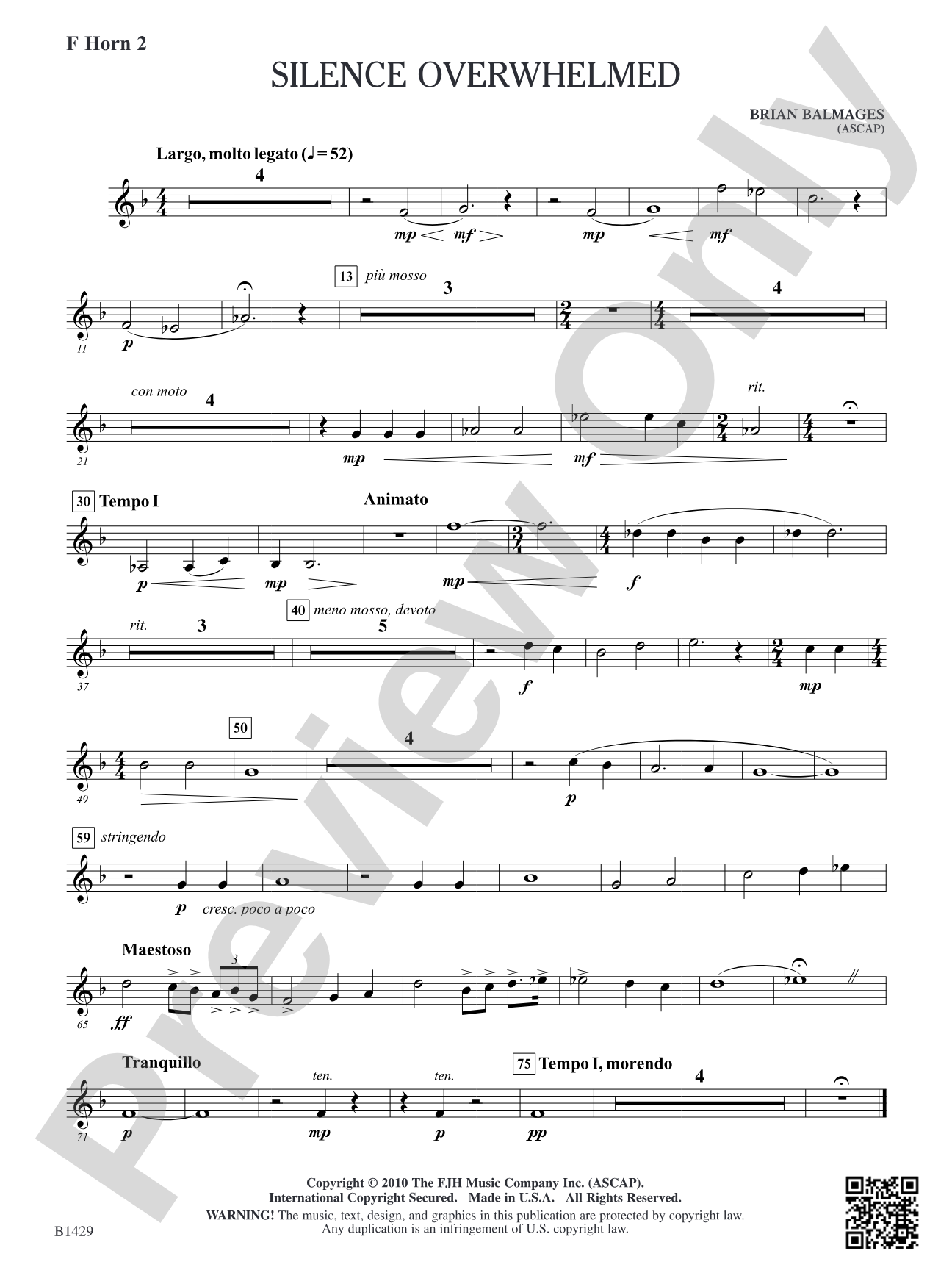 Silence Overwhelmed: F Horn 2