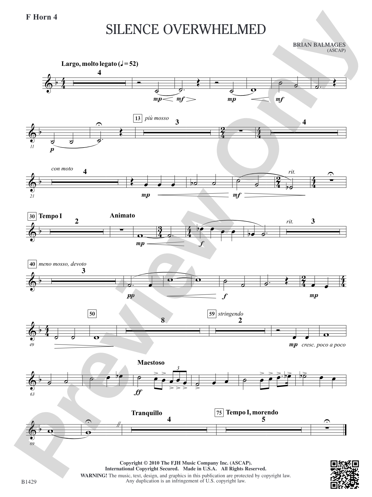Silence Overwhelmed: F Horn 4