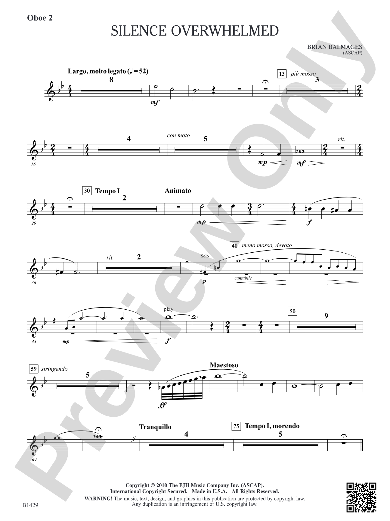 Silence Overwhelmed: Oboe 2