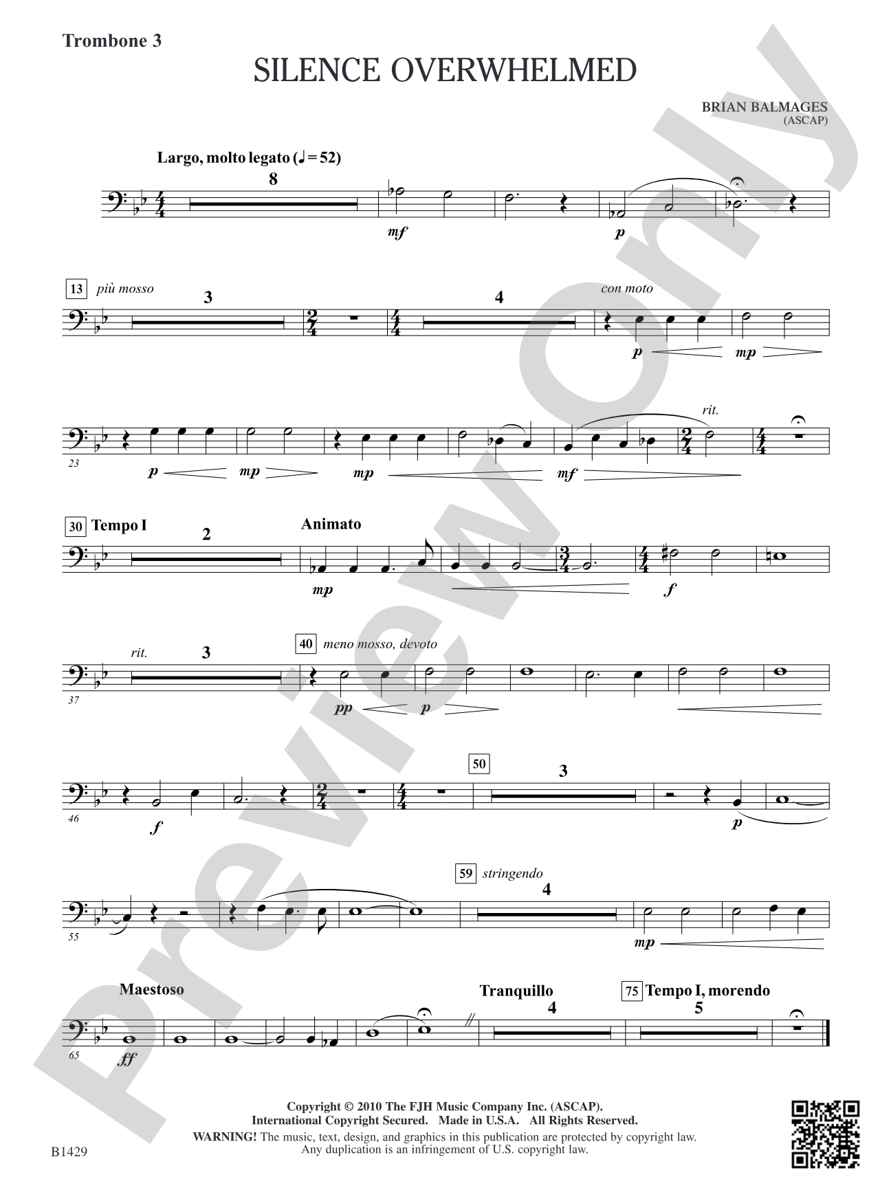 Silence Overwhelmed: Trombone 3