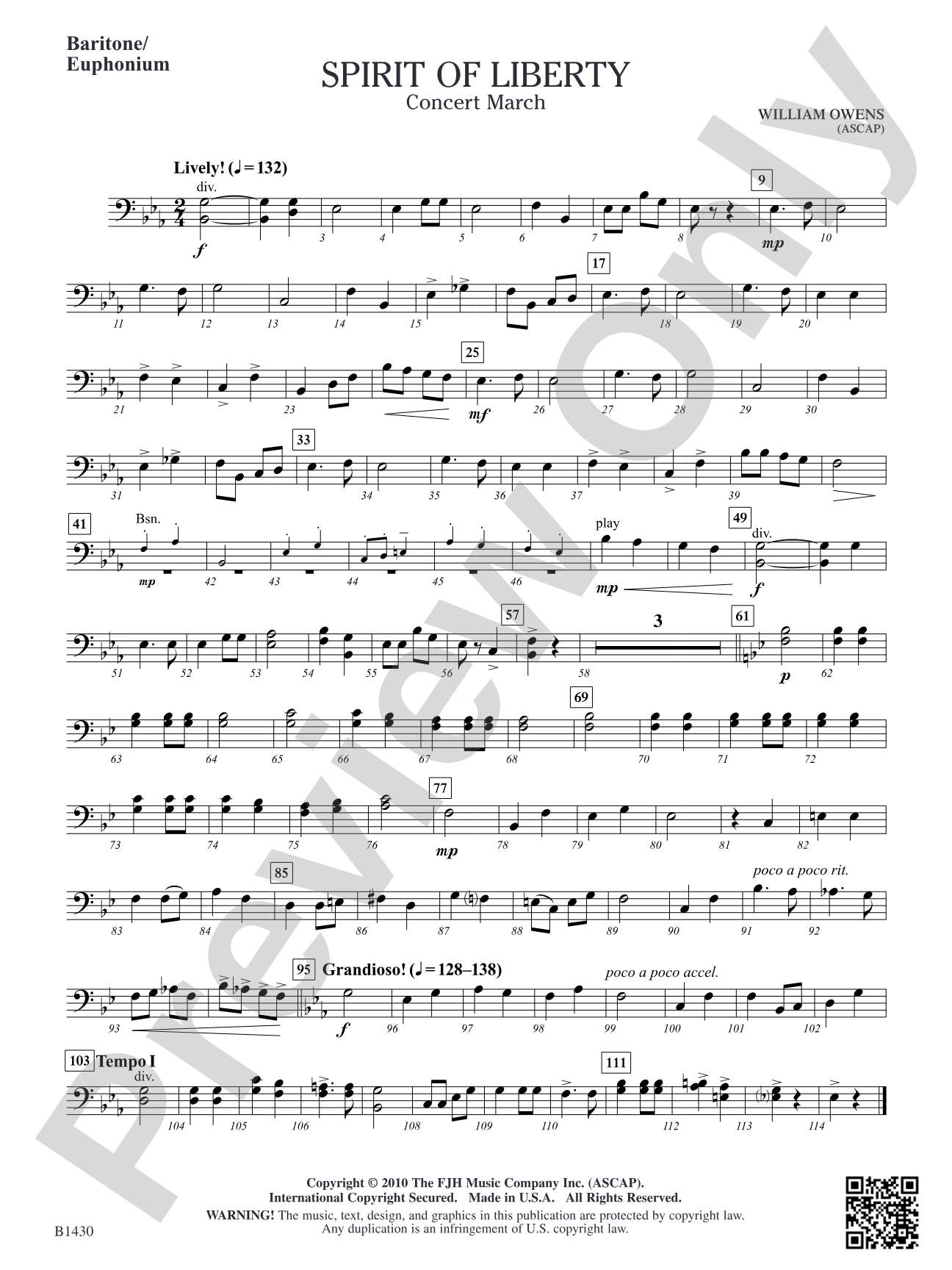 Spirit of Liberty: Baritone/Euphonium