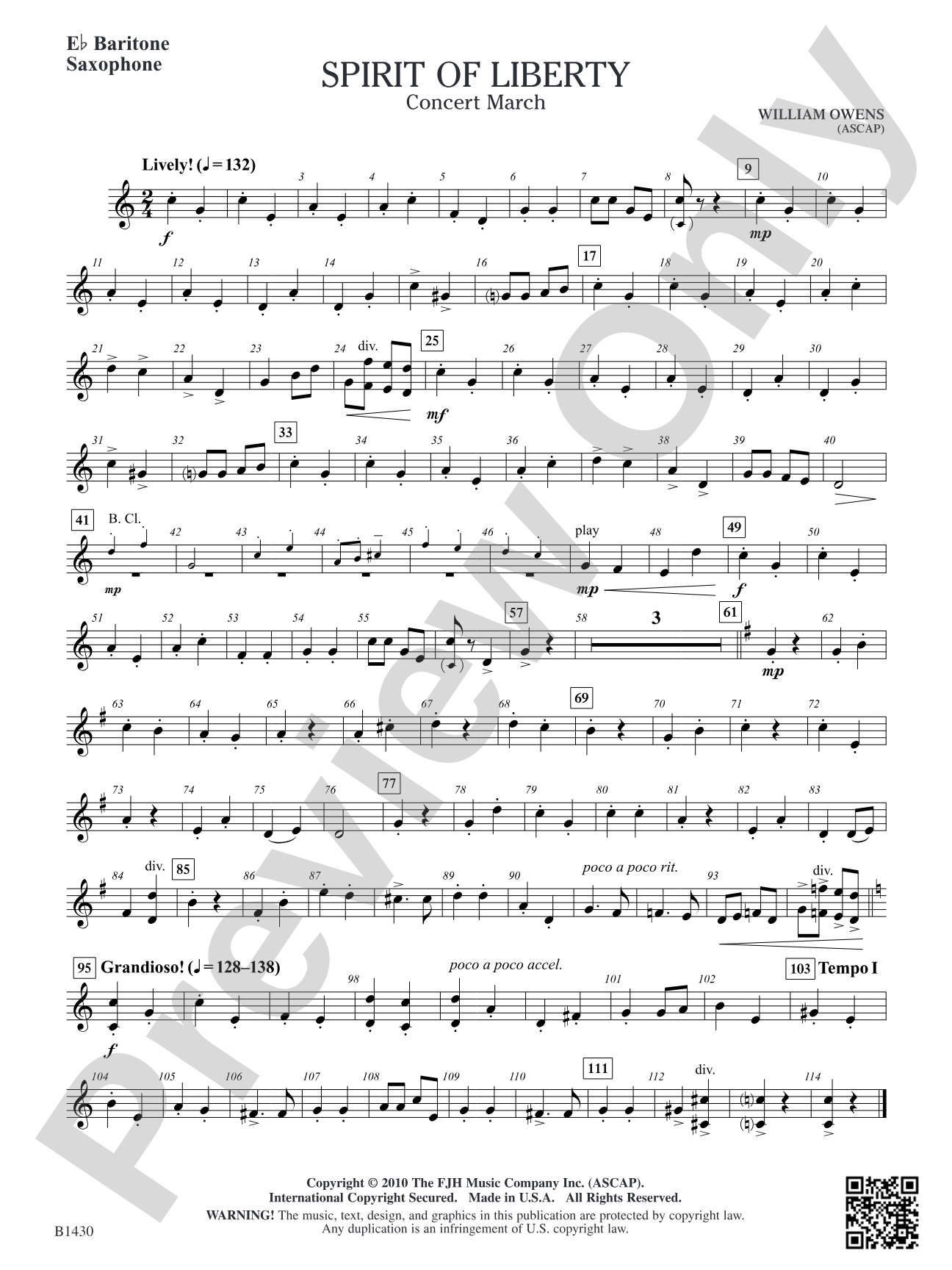 Spirit of Liberty: E-flat Baritone Saxophone