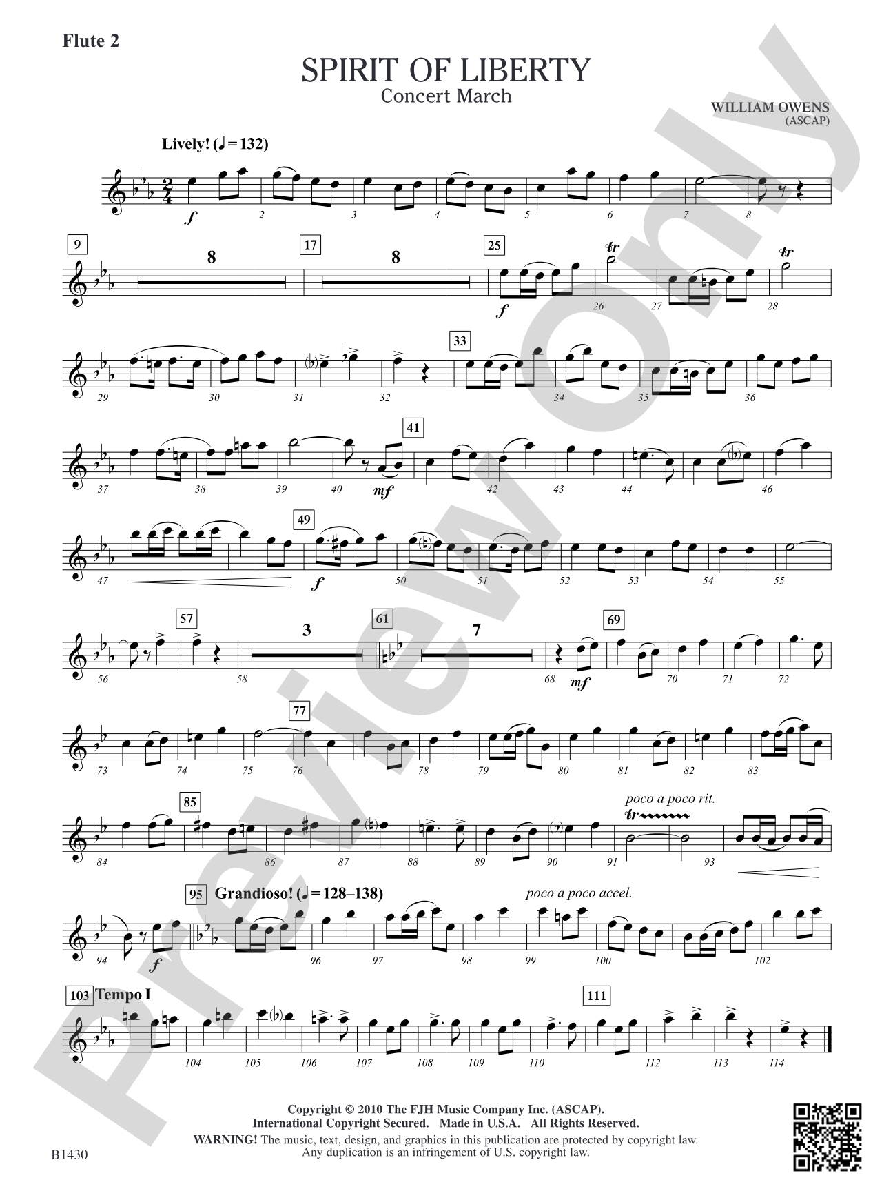 Spirit of Liberty: Flute 2