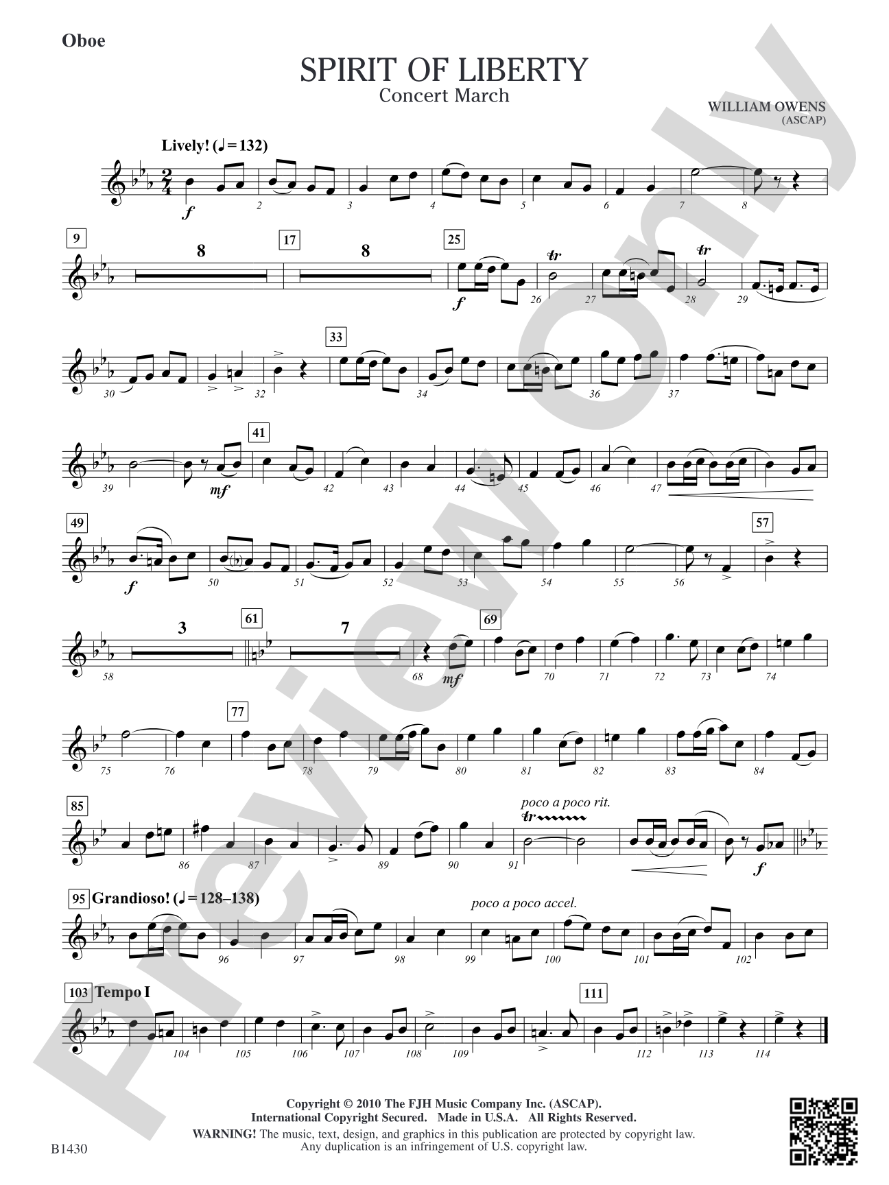 Spirit of Liberty: Oboe
