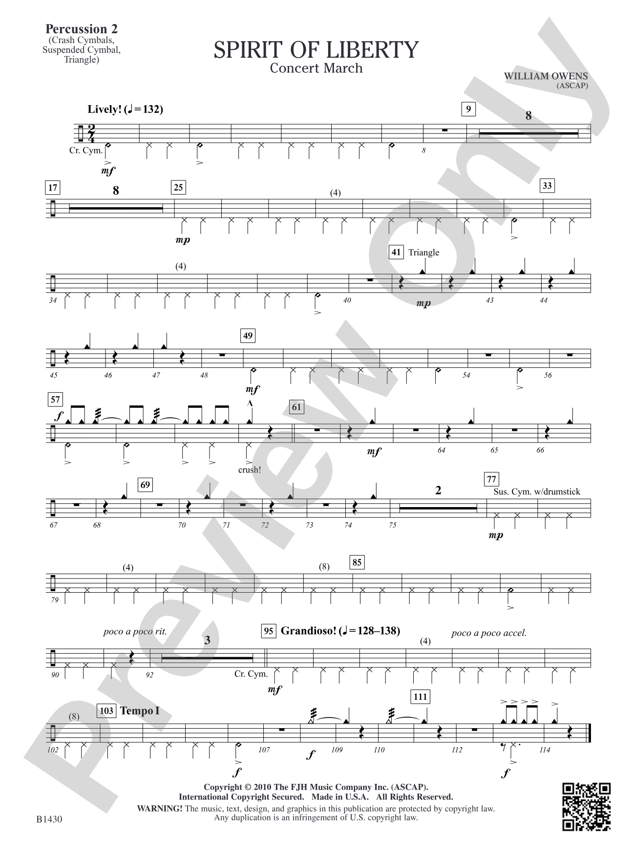 Spirit of Liberty: Percussion 2