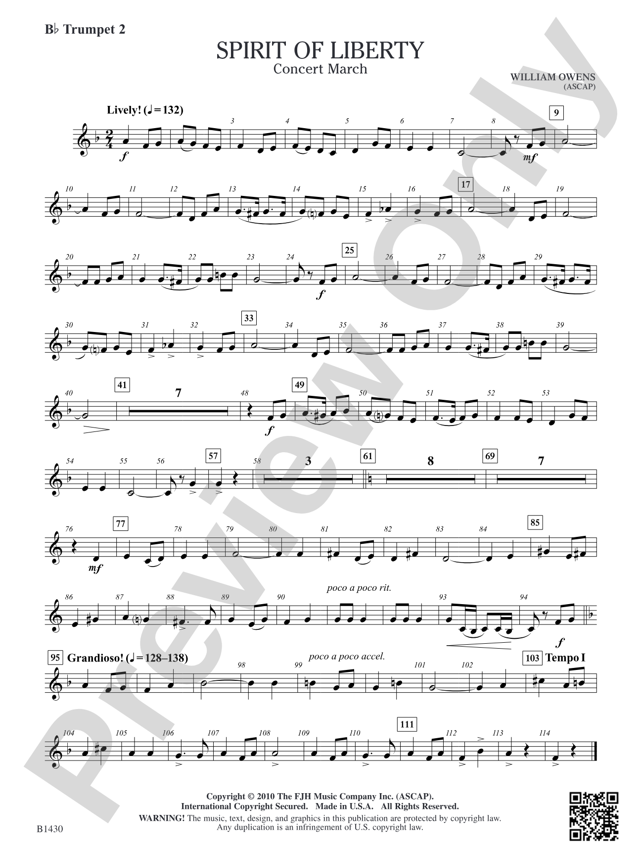 Spirit of Liberty: B-flat Trumpet 2