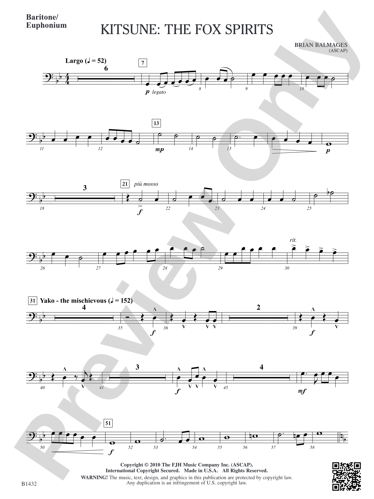 Kitsune: The Fox Spirits: Baritone/Euphonium