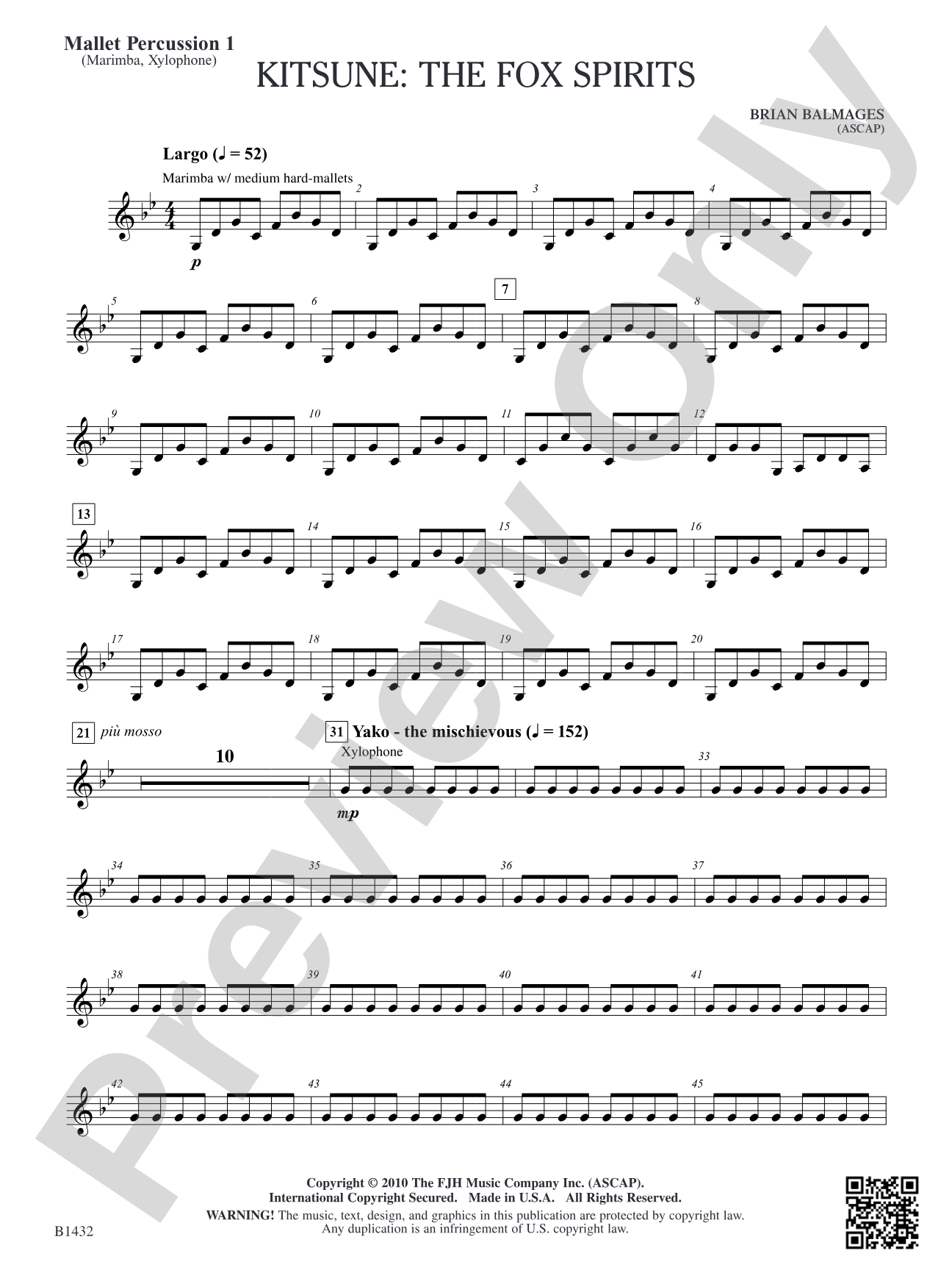 Kitsune: The Fox Spirits: Mallet Percussion 1