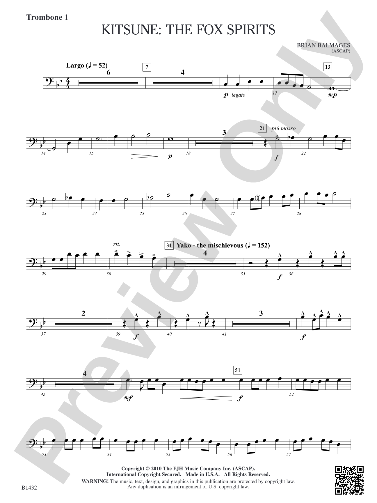 Kitsune: The Fox Spirits: Trombone 1