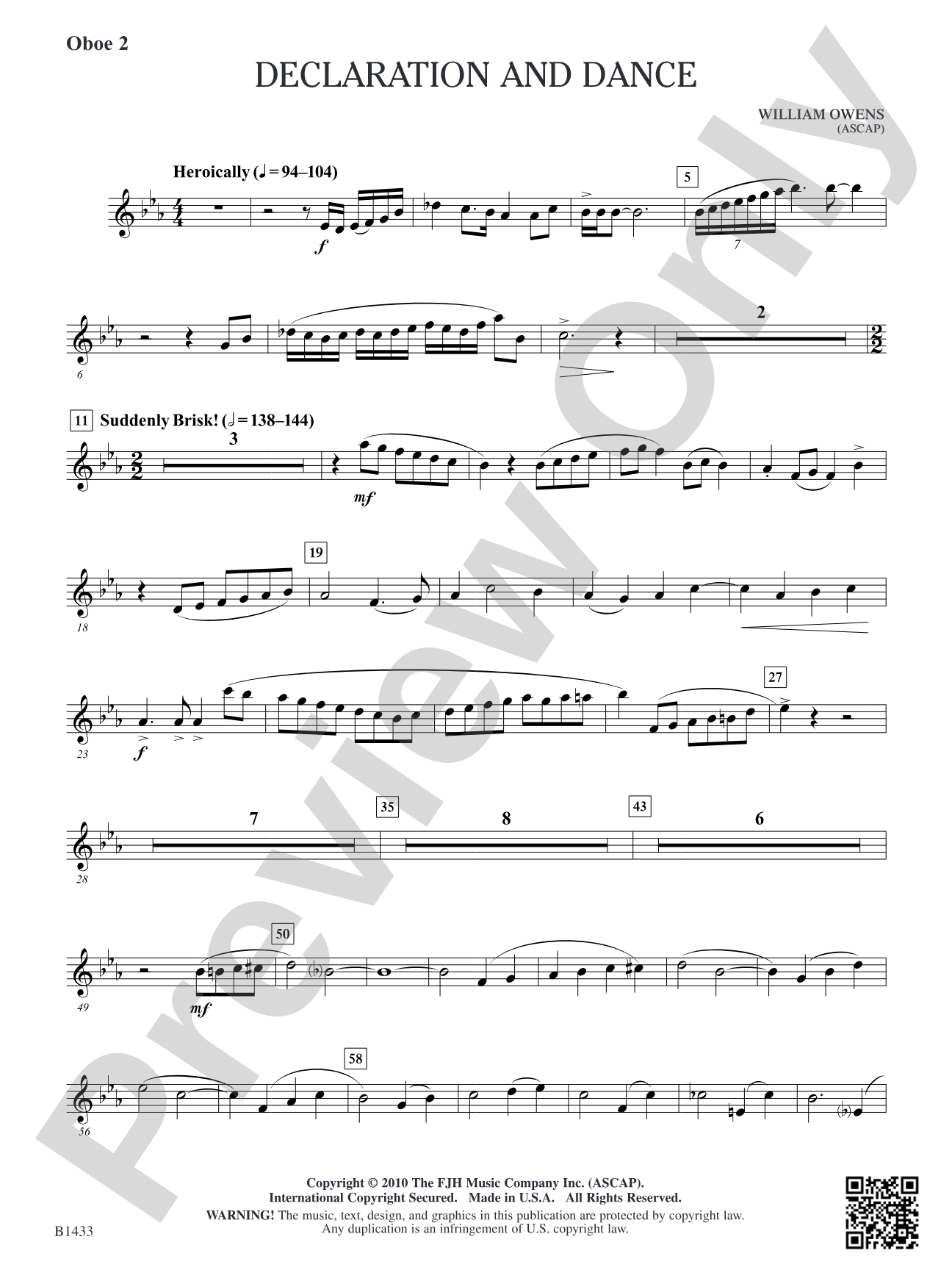 Declaration and Dance: Oboe 2