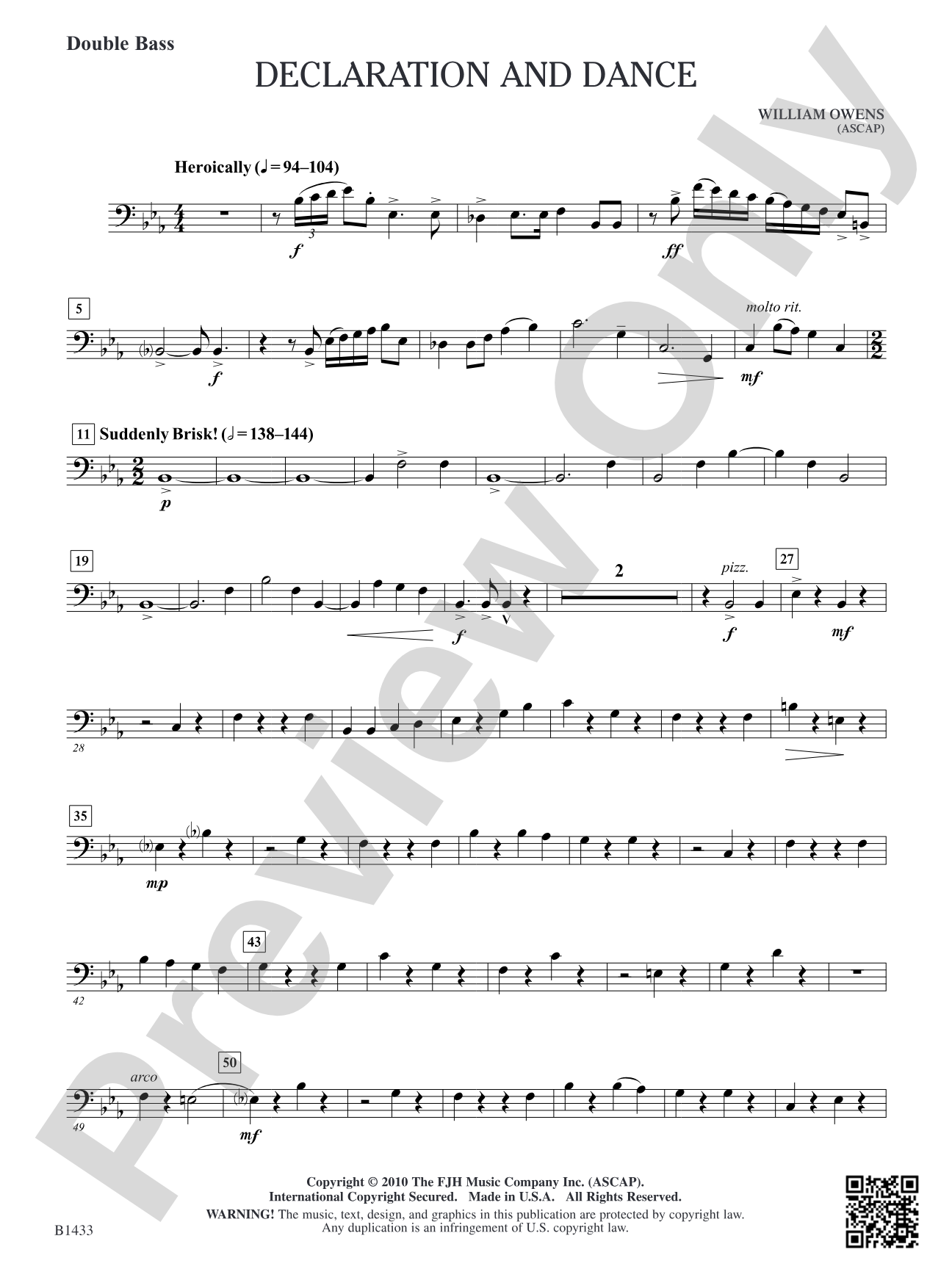 Declaration and Dance: Double Bass