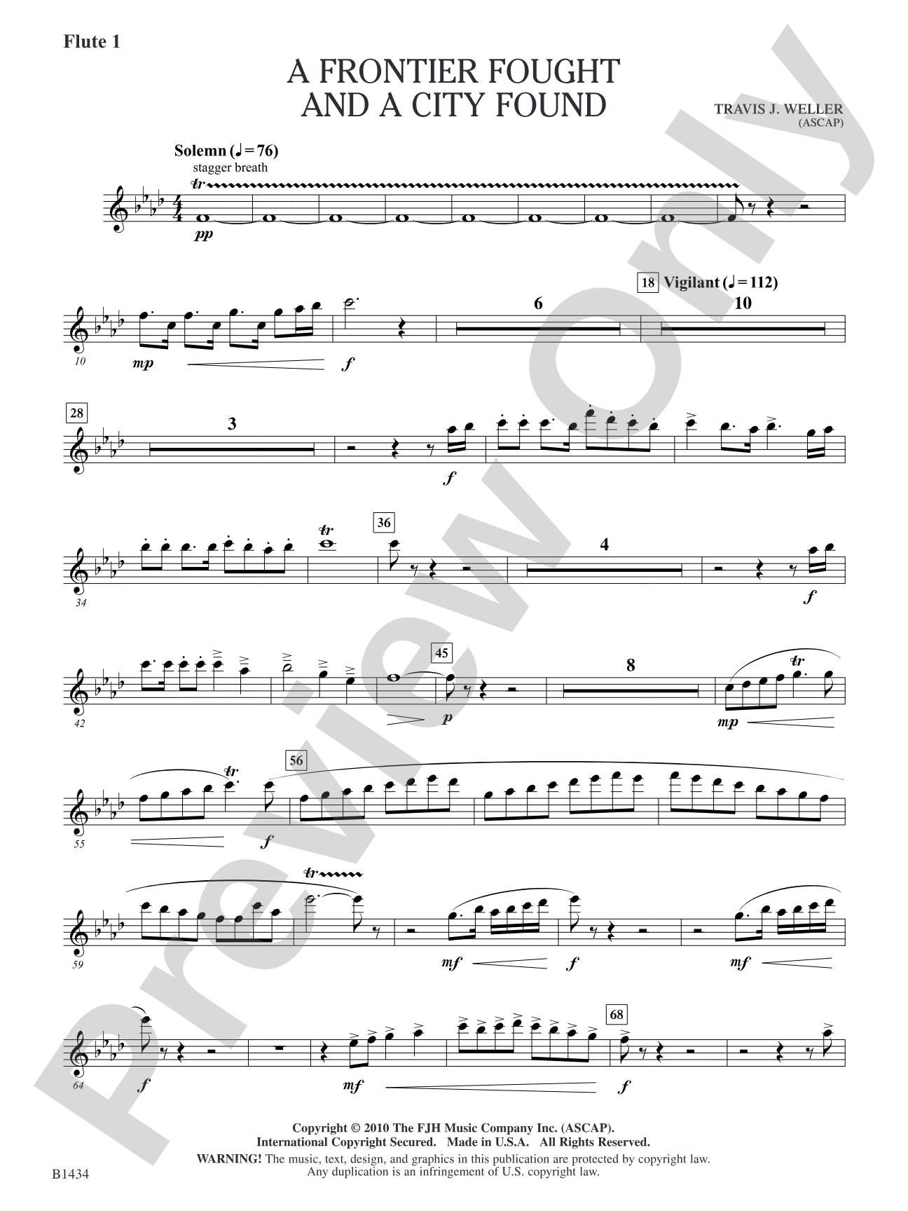 A Frontier Fought and a City Found: Flute 1