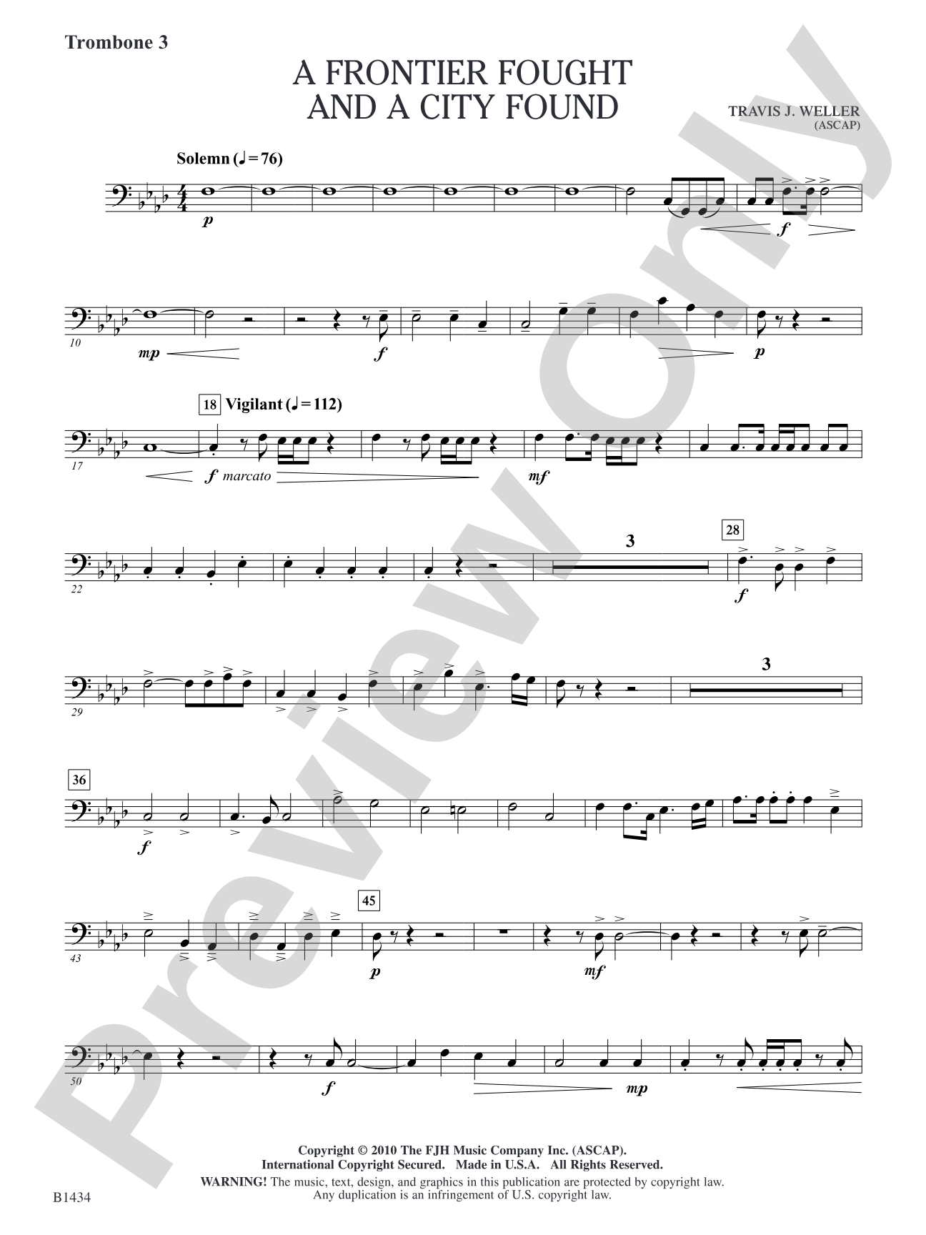 A Frontier Fought and a City Found: Trombone 3