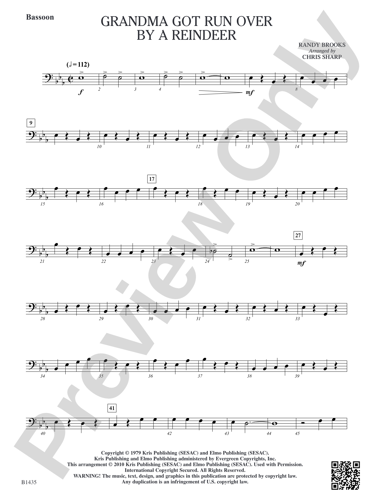 Grandma Got Run Over by a Reindeer: Bassoon