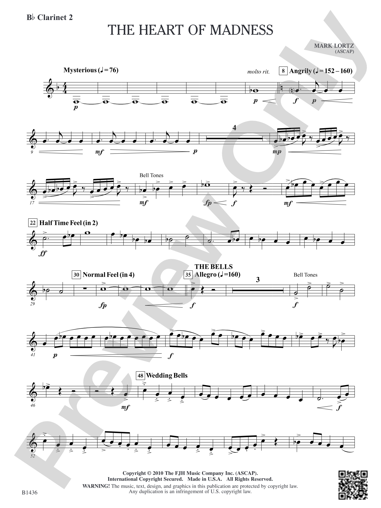 The Heart of Madness: B-flat Clarinet 2