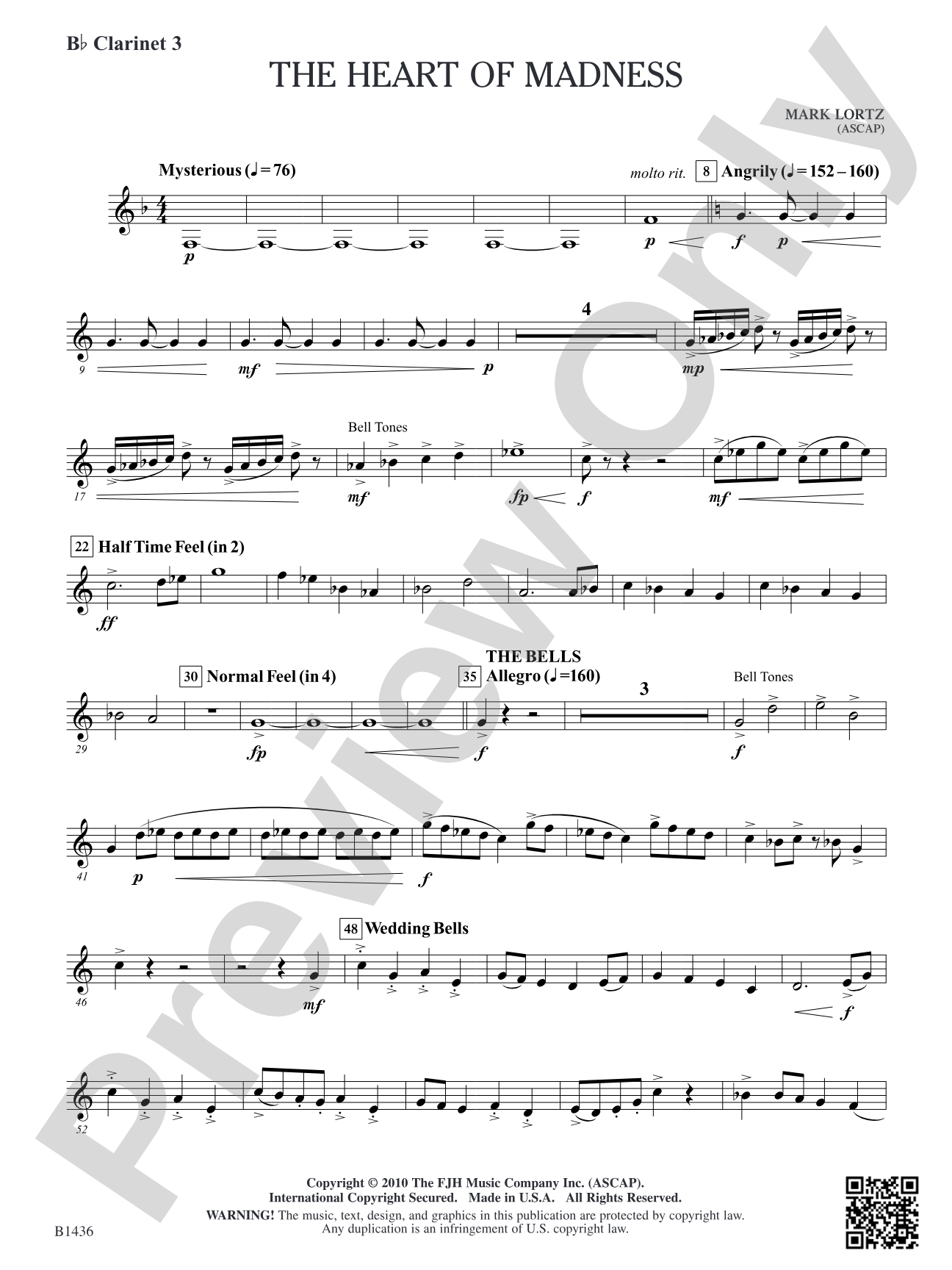 The Heart of Madness: B-flat Clarinet 3